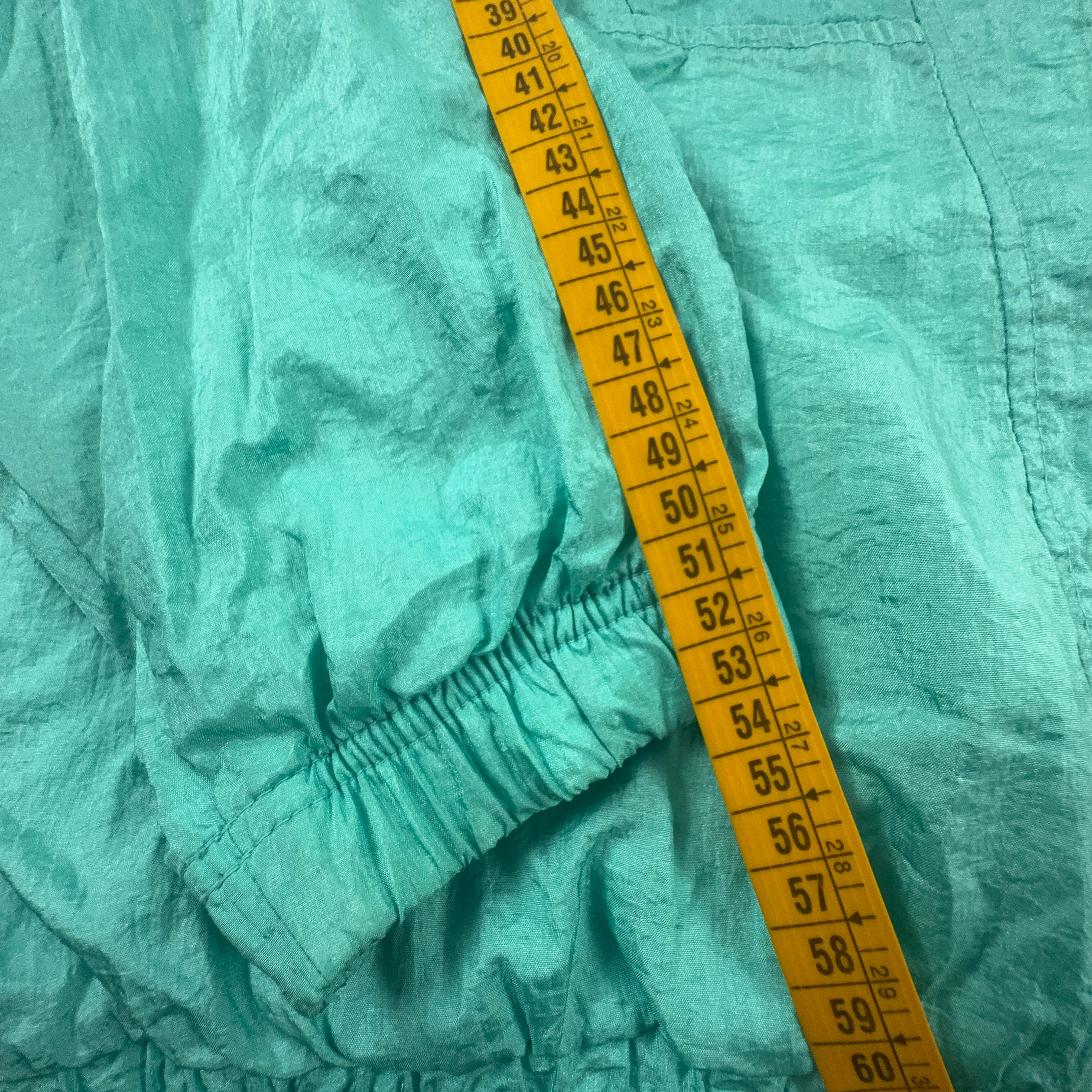 Giacca a vento Sergio Tacchini Vintage verde acqua con zip anni 90 - Taglia 46 uomo