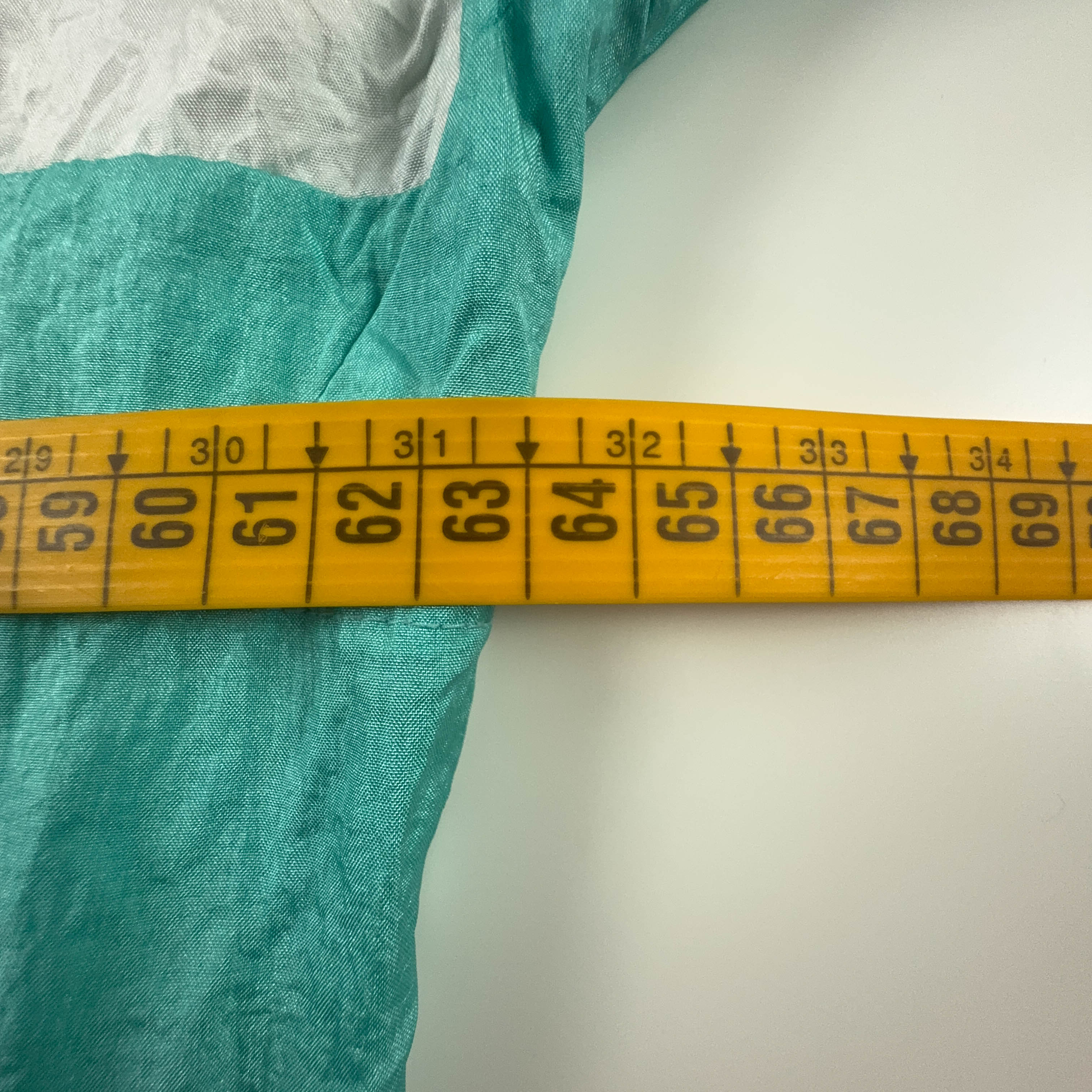 Giacca a vento Sergio Tacchini Vintage verde acqua con zip anni 90 - Taglia 46 uomo