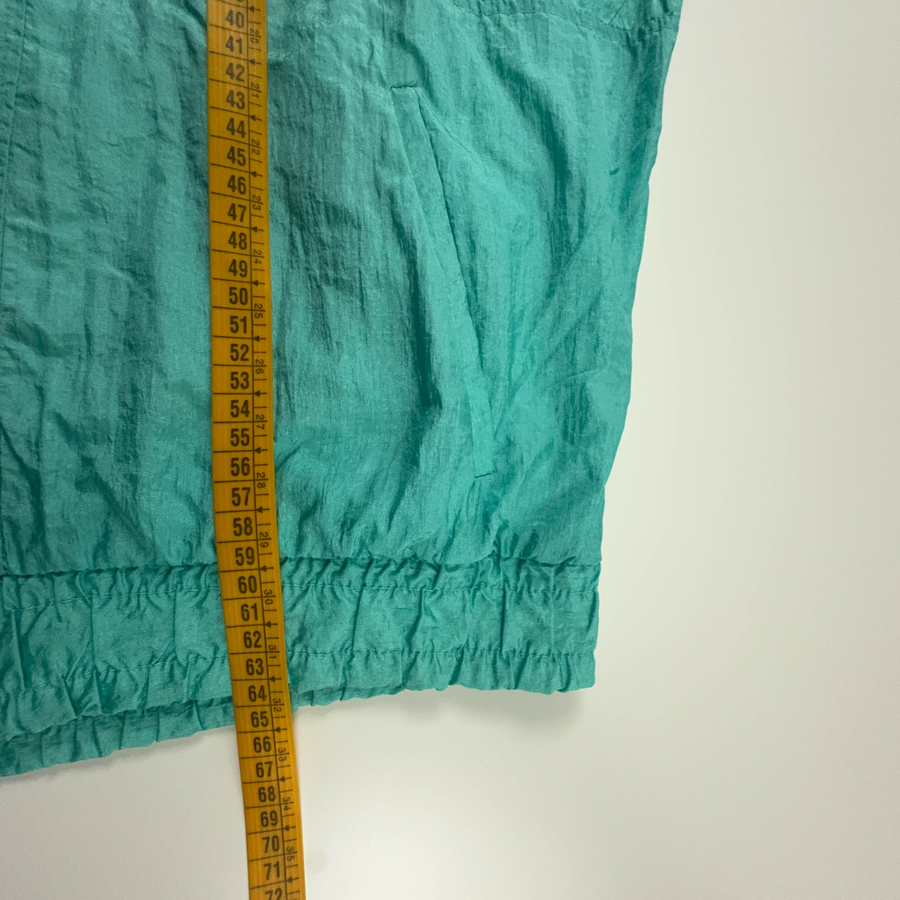 Giacca a vento Sergio Tacchini Vintage verde acqua con zip anni 90 - Taglia 46 uomo