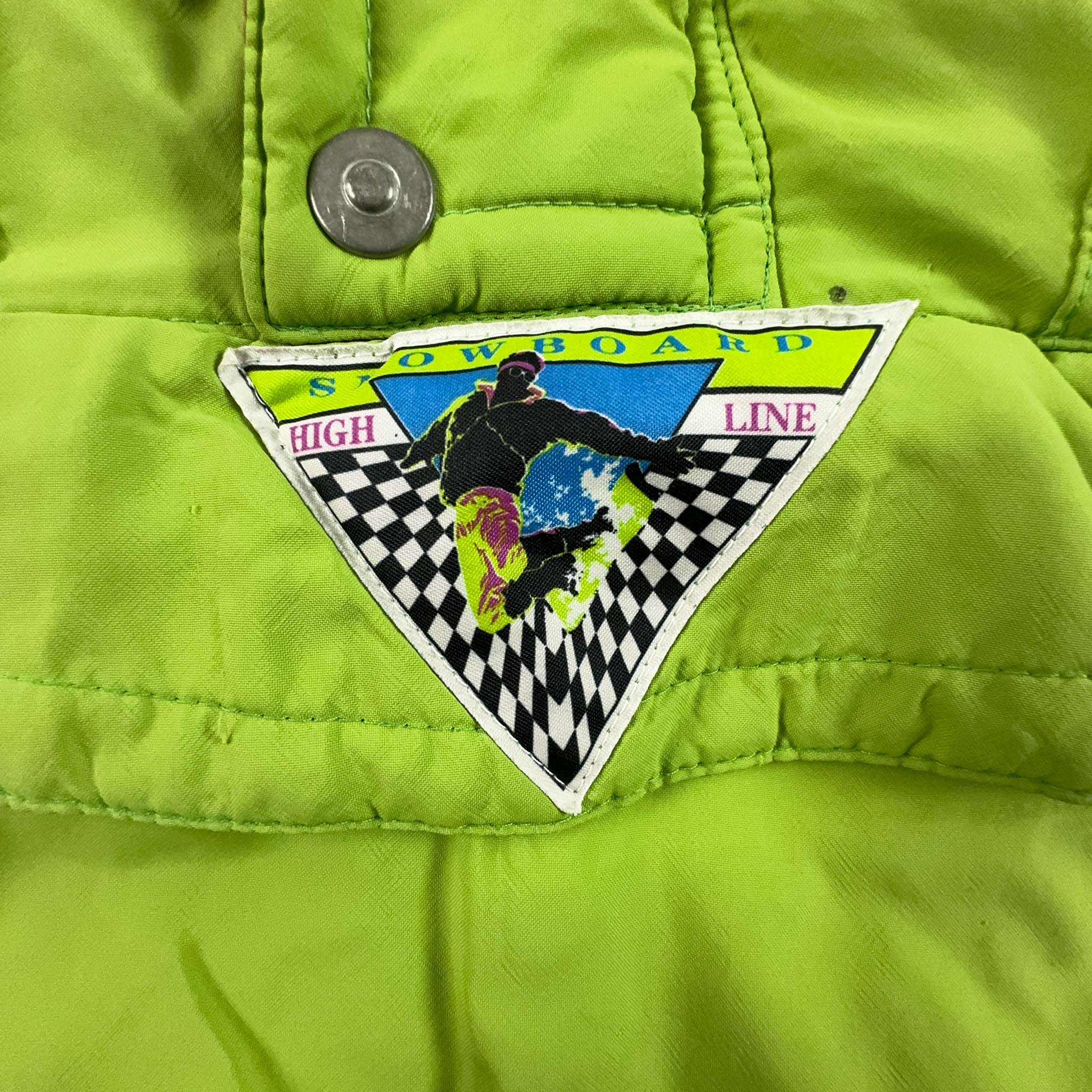 Giacca da Sci/Snowboard Vintage Marlboro Leisure Wear verde con Patch - Taglia L uomo