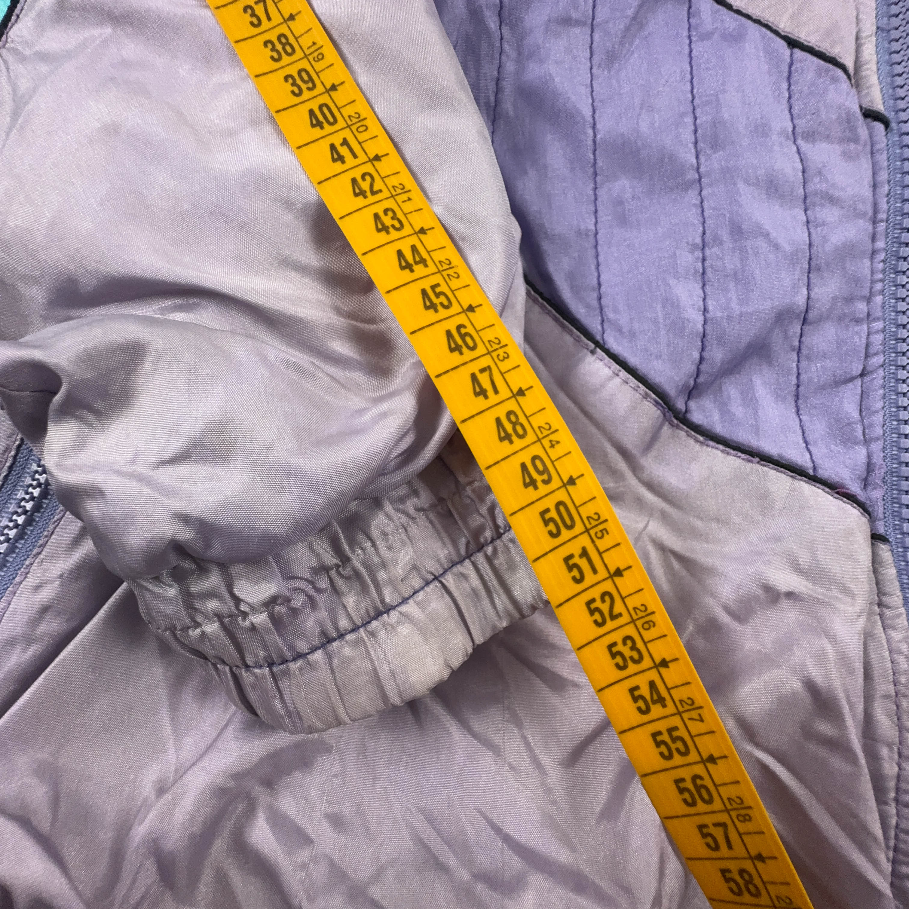 Giacca a vento lilla e viola con zip - Taglia M/L uomo