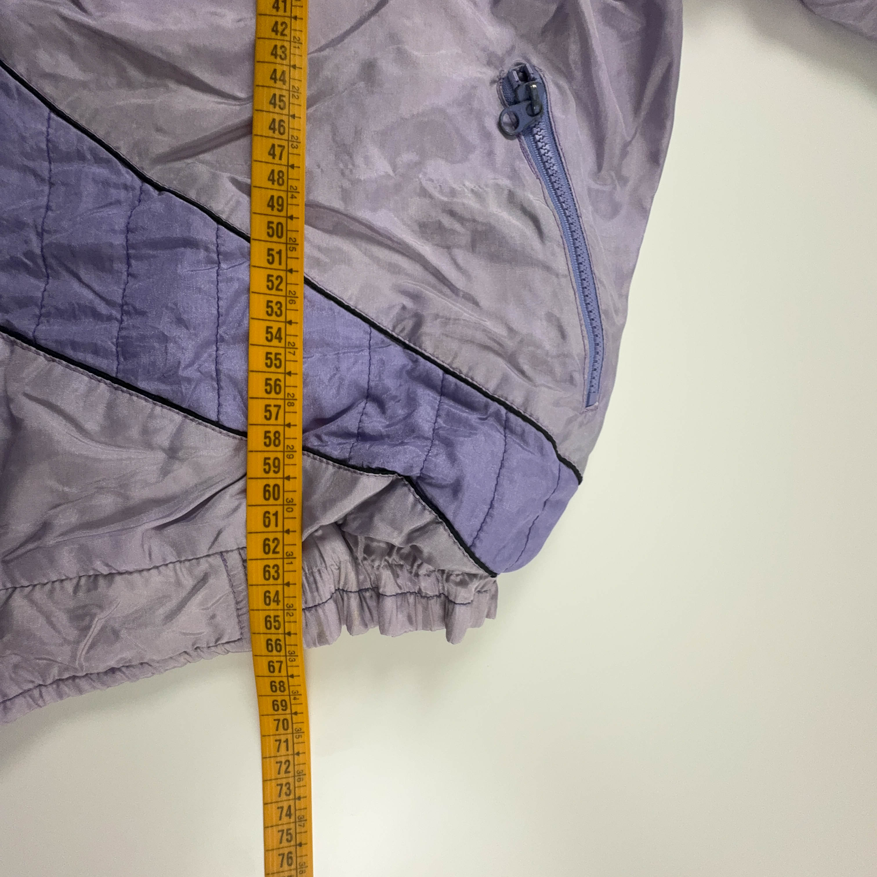 Giacca a vento lilla e viola con zip - Taglia M/L uomo