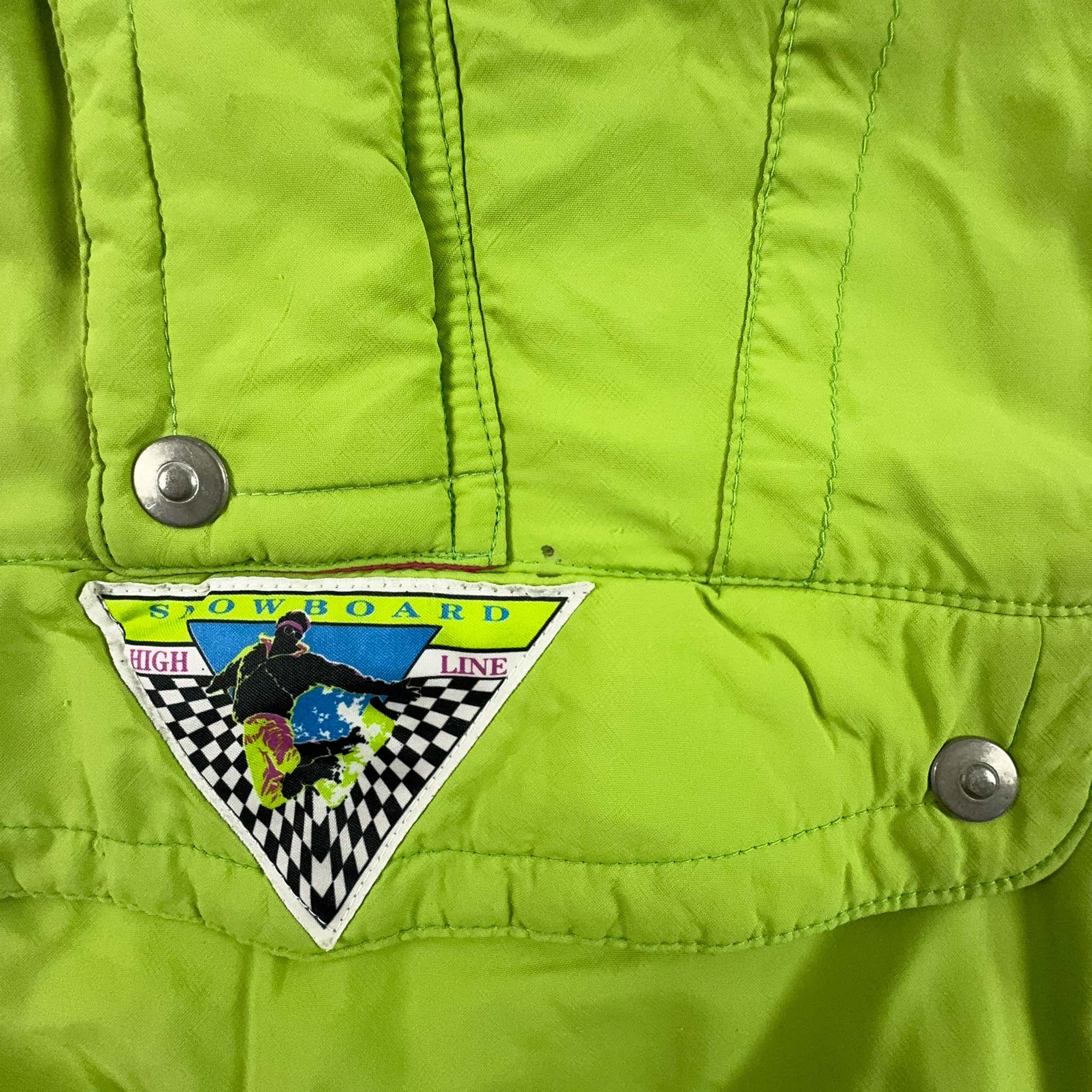 Giacca da Sci/Snowboard Vintage Marlboro Leisure Wear verde con Patch - Taglia L uomo