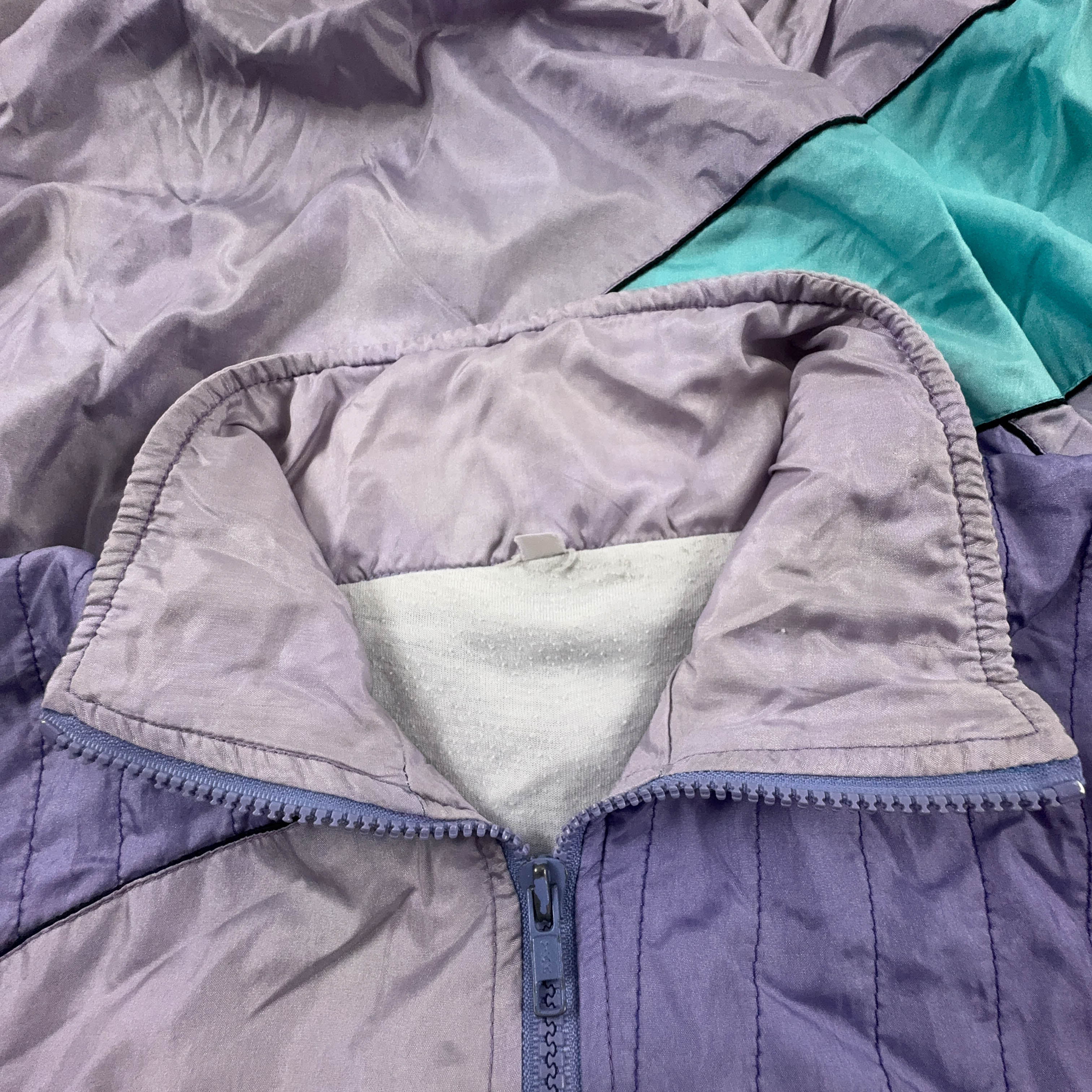 Giacca a vento lilla e viola con zip - Taglia M/L uomo