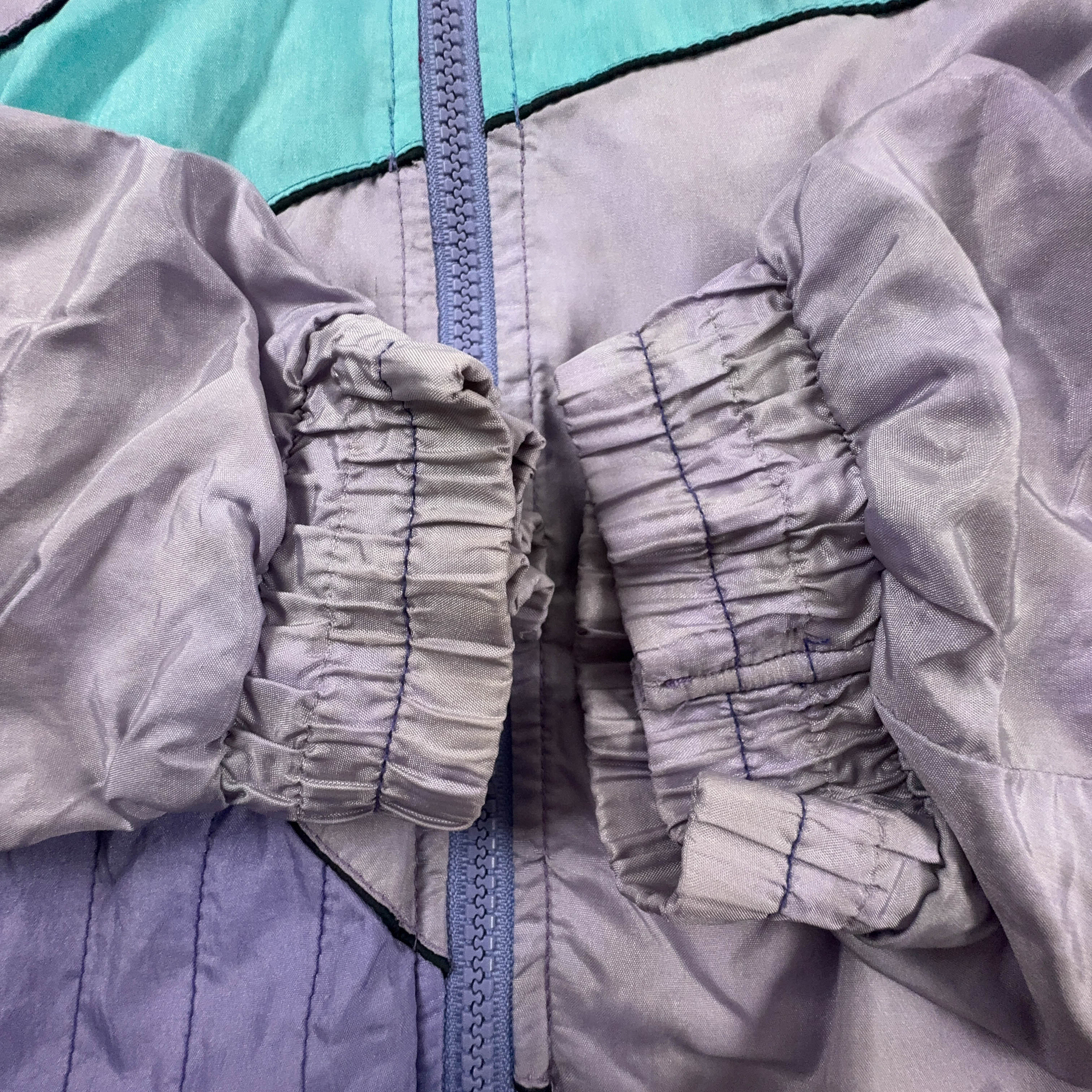 Giacca a vento lilla e viola con zip - Taglia M/L uomo