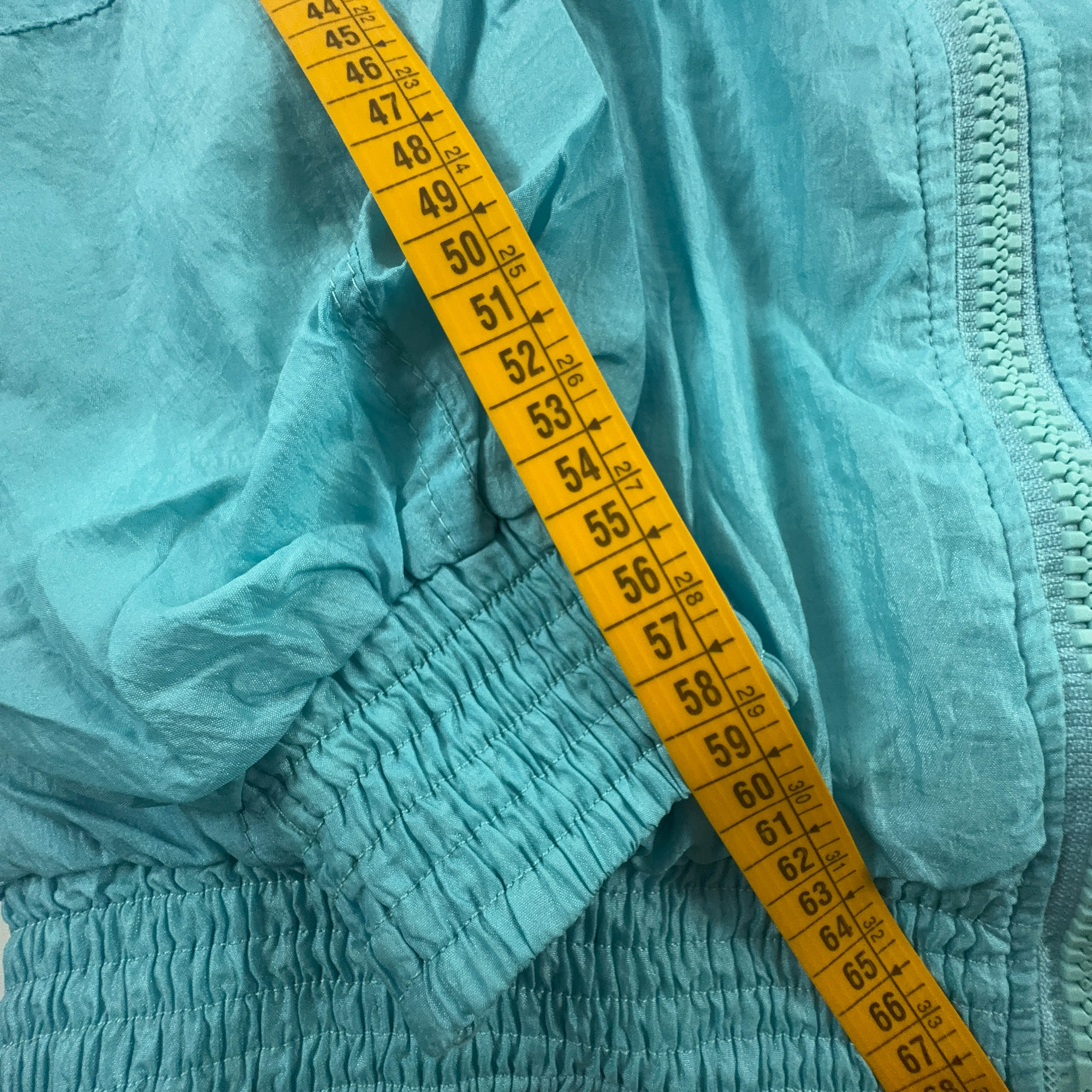 Giacca a vento Cerrutti Sport Vintage azzurra con zip e ricamo anni 80 - Taglia M/L uomo