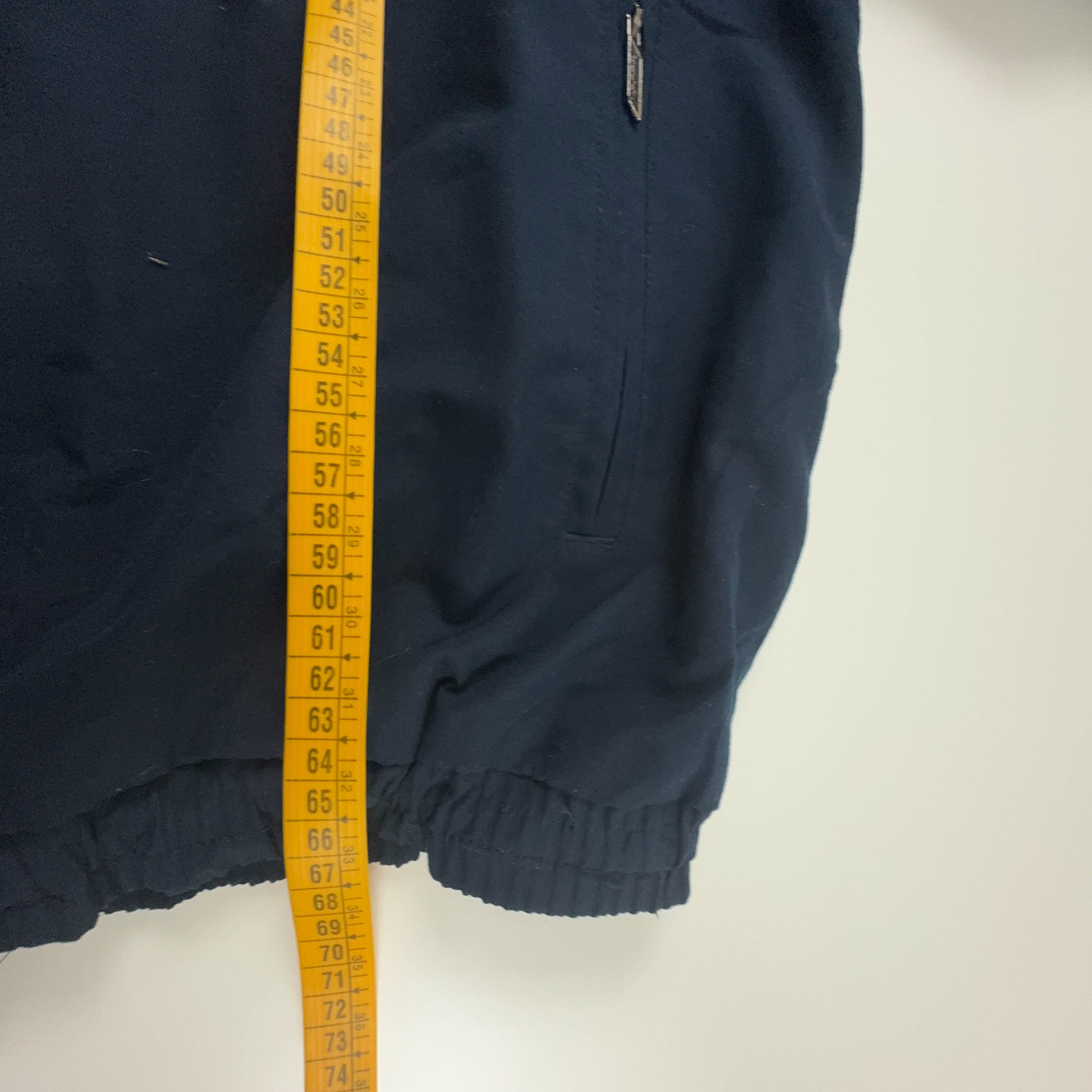 Giacca a vento Reebok Vintage blu scura con zip anni 90 - Taglia M uomo