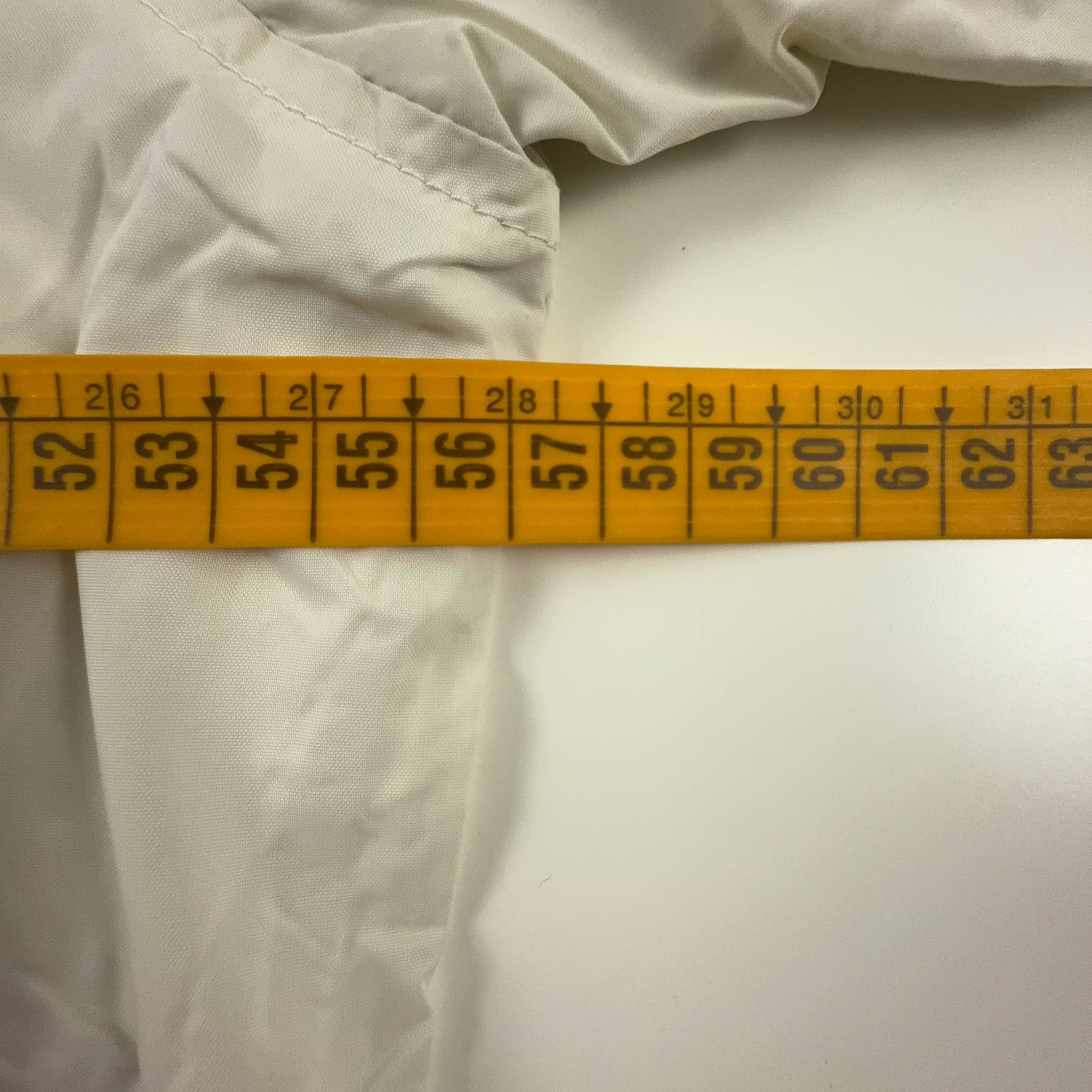 Giacca a vento Nike Vintage crema e nera con zip anni 00 - Taglia M uomo