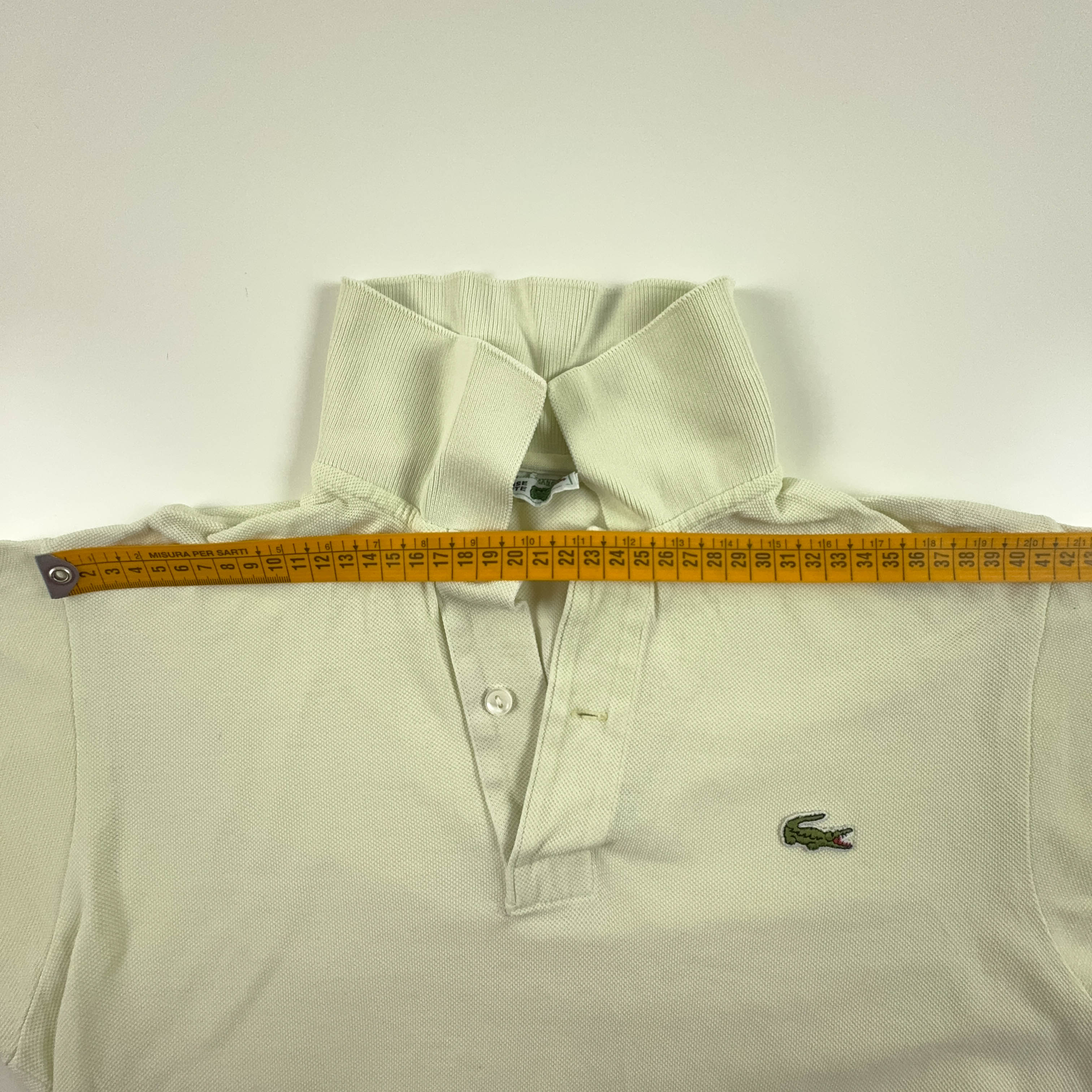 Lacoste Vintage Polo Light Yellow Solid - Size M Men