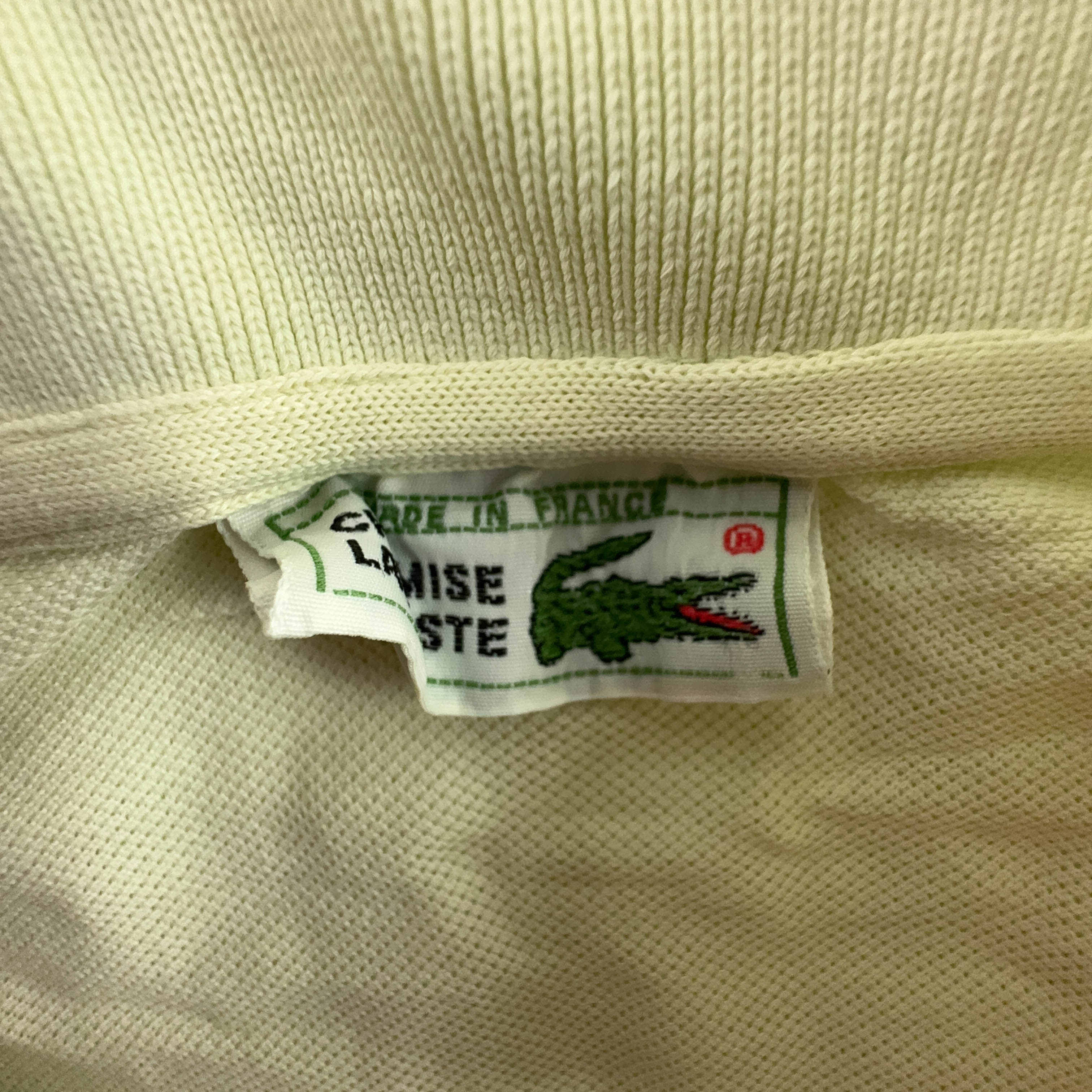 Lacoste Vintage Polo Light Yellow Solid - Size M Men