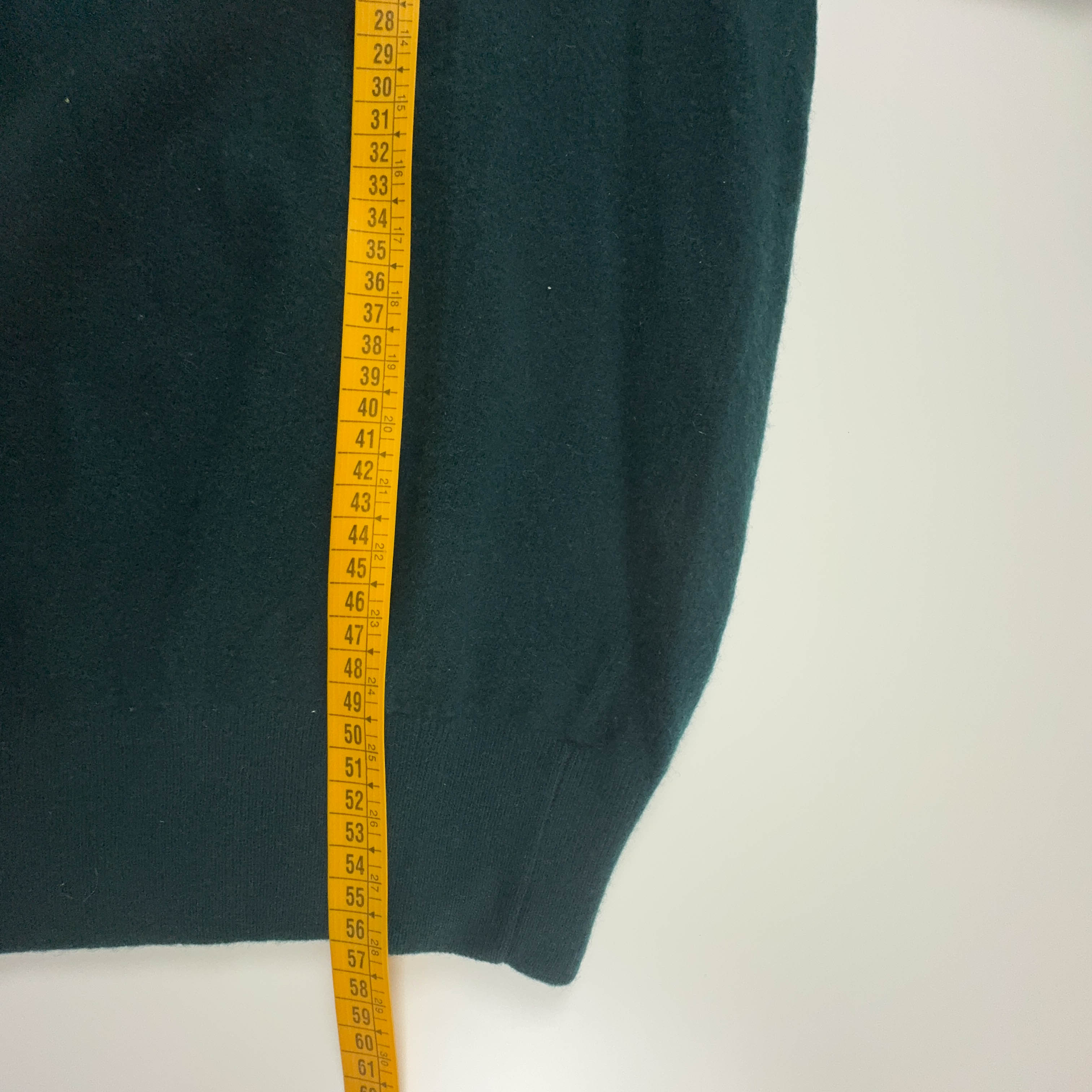 Maglione Fred Perry verde scuro a girocollo in lana merino e cashmere - Taglia S uomo