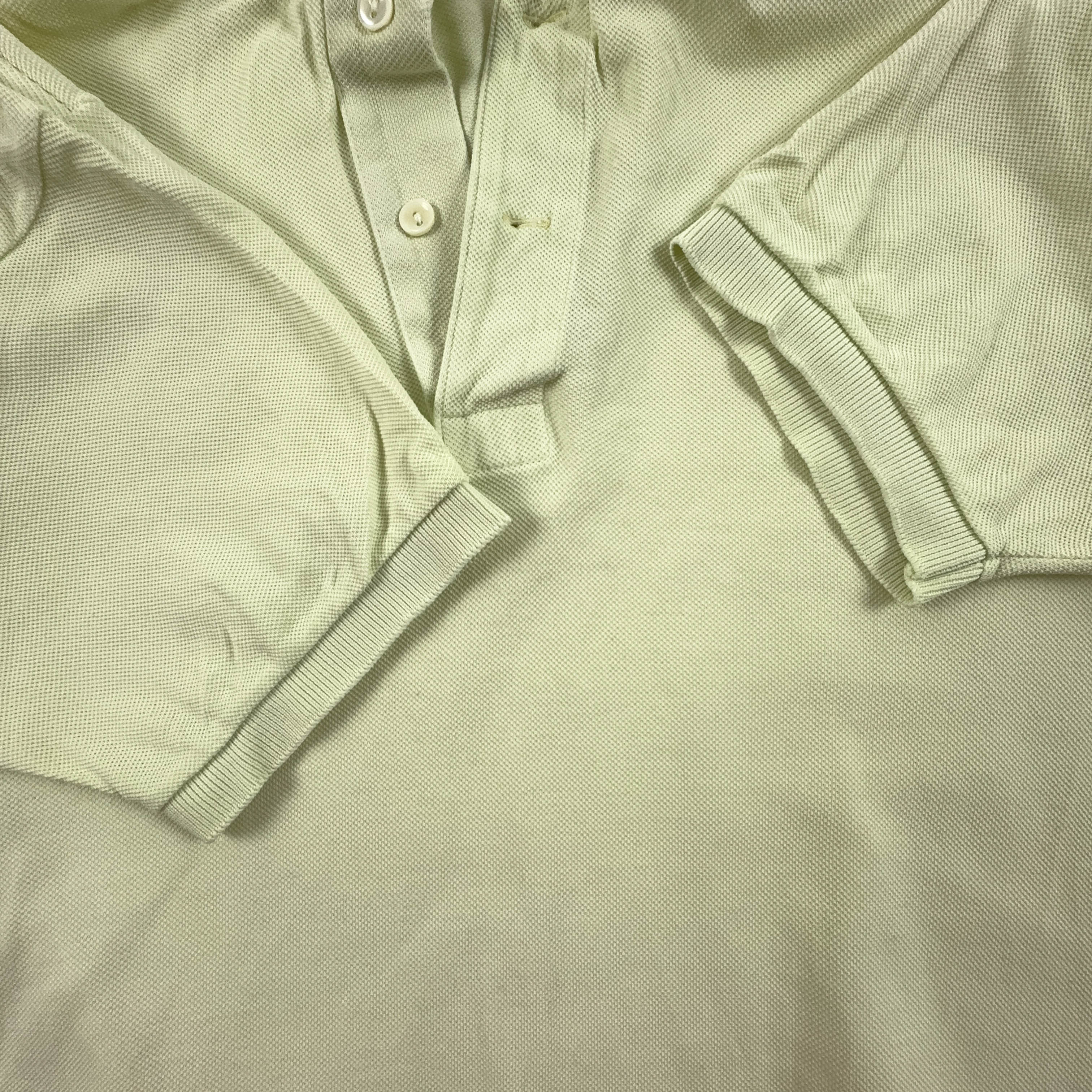 Lacoste Vintage Polo Light Yellow Solid - Size M Men