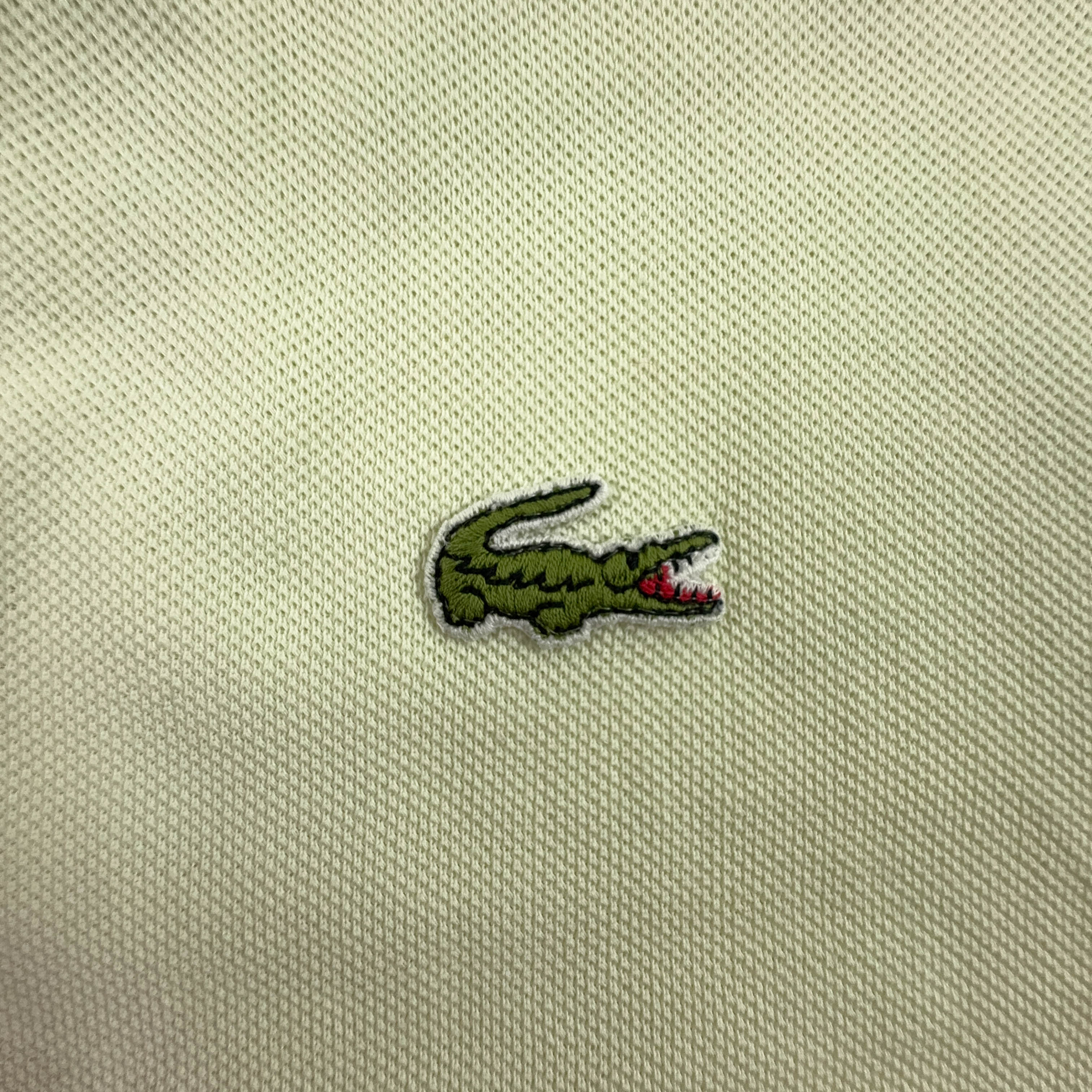 Lacoste Vintage Polo Light Yellow Solid - Size M Men