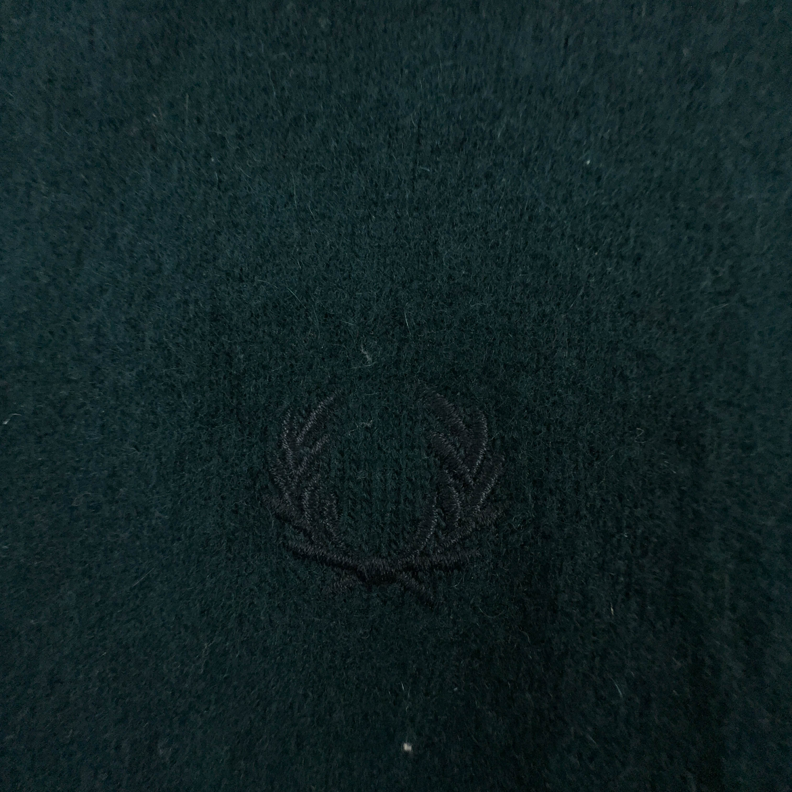 Maglione Fred Perry verde scuro a girocollo in lana merino e cashmere - Taglia S uomo