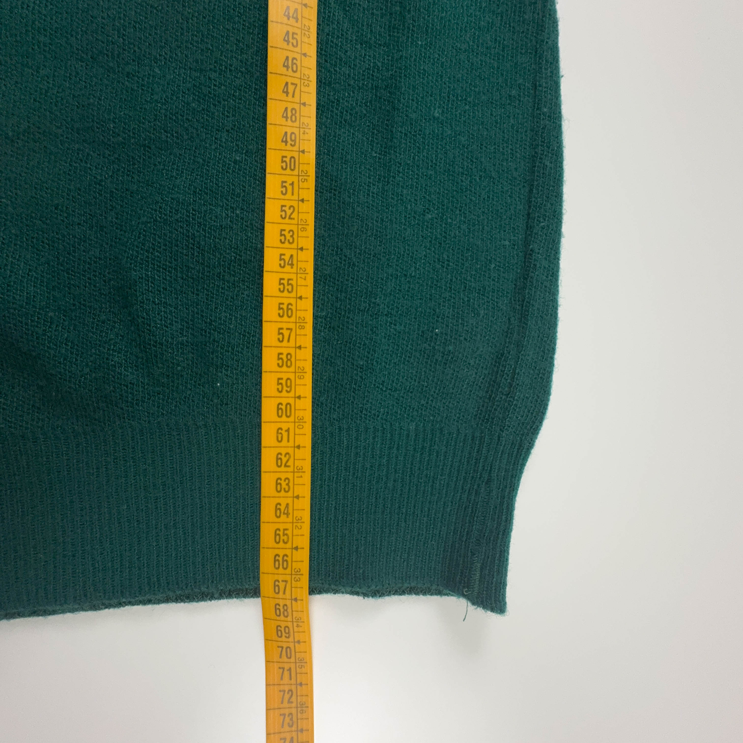 Maglione leggero Lacoste verde con scollo a v 80% lana - Taglia L uomo