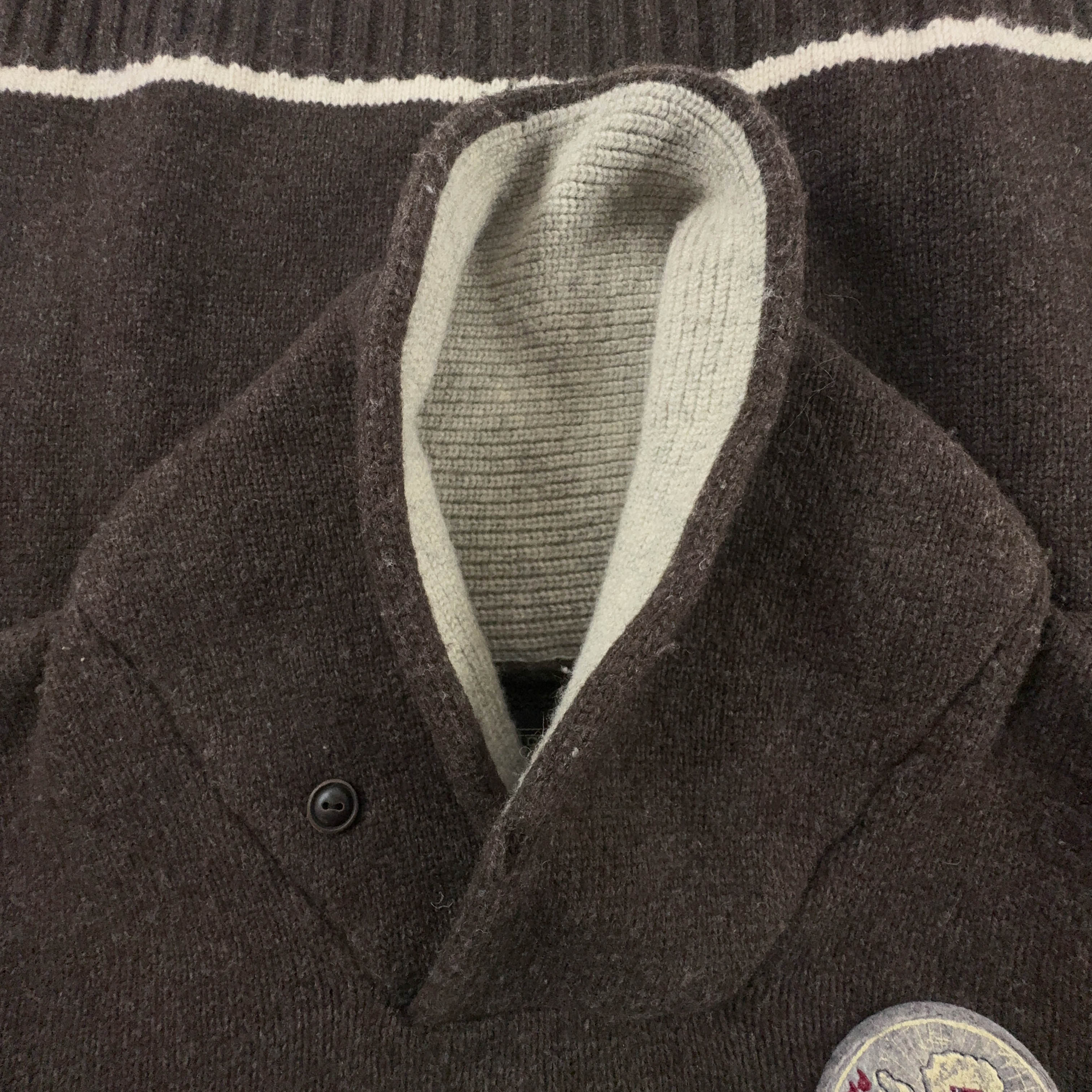 Maglione Napapijri Geographic marrone 80% lana a collo alto - Taglia S uomo