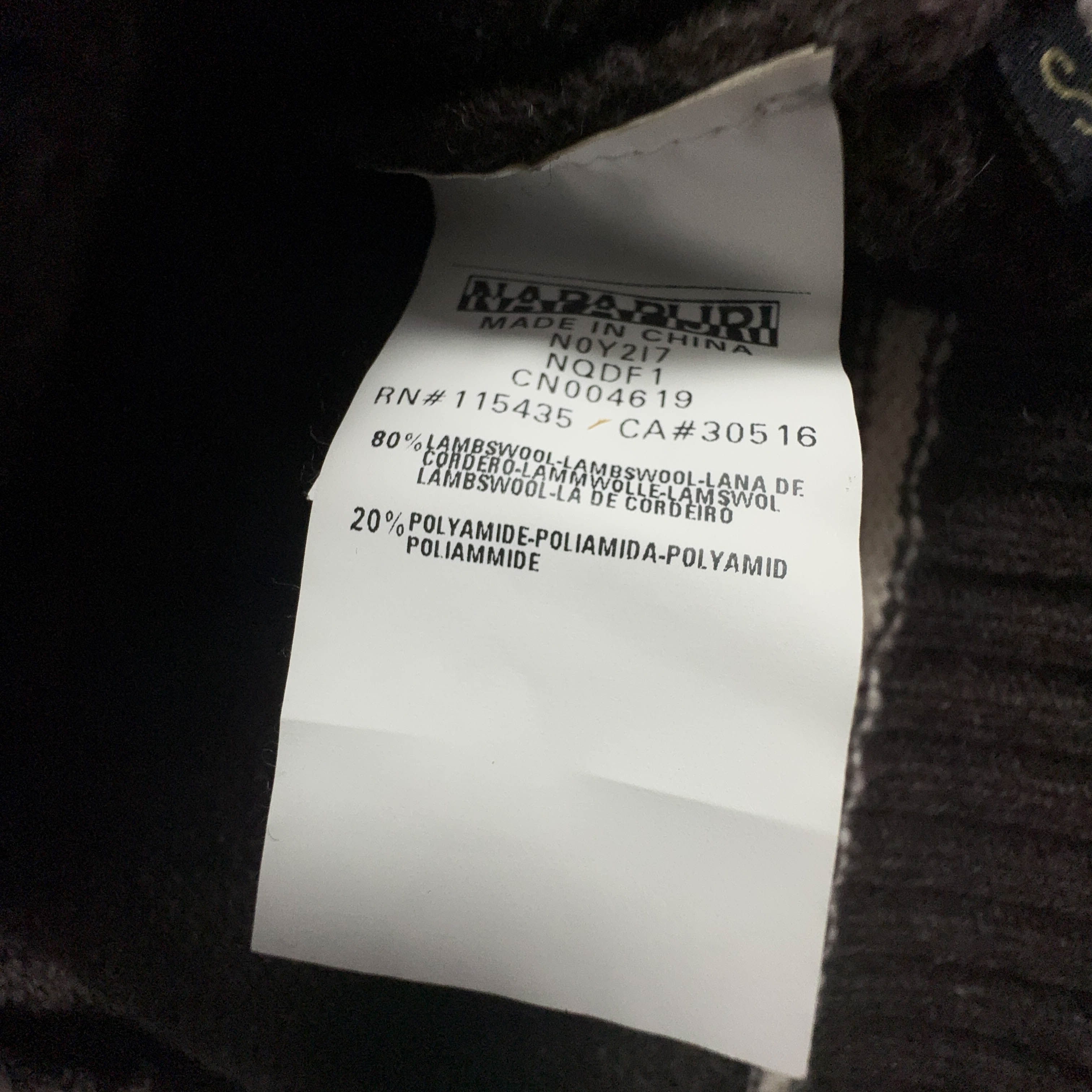 Maglione Napapijri Geographic marrone 80% lana a collo alto - Taglia S uomo