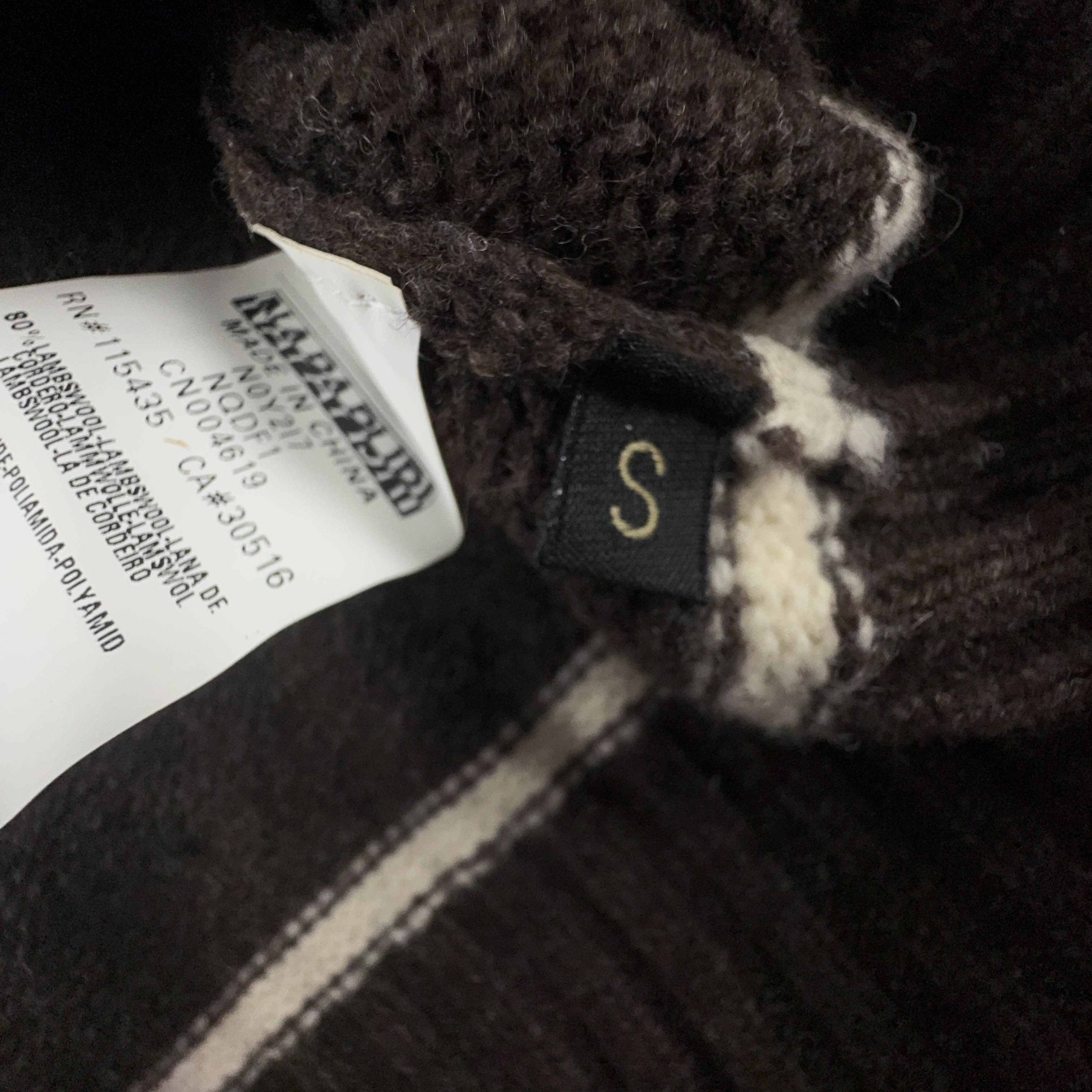 Maglione Napapijri Geographic marrone 80% lana a collo alto - Taglia S uomo