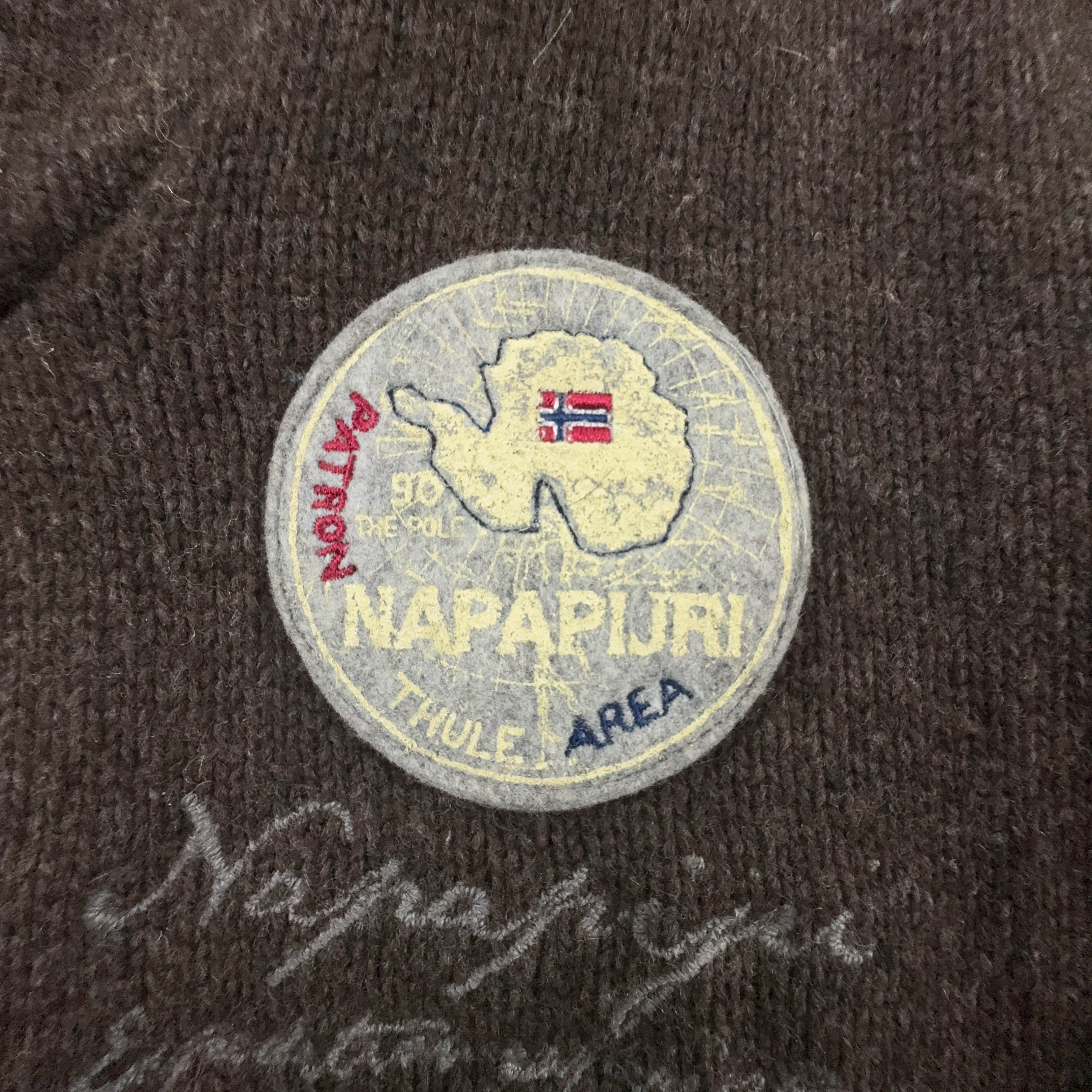 Maglione Napapijri Geographic marrone 80% lana a collo alto - Taglia S uomo