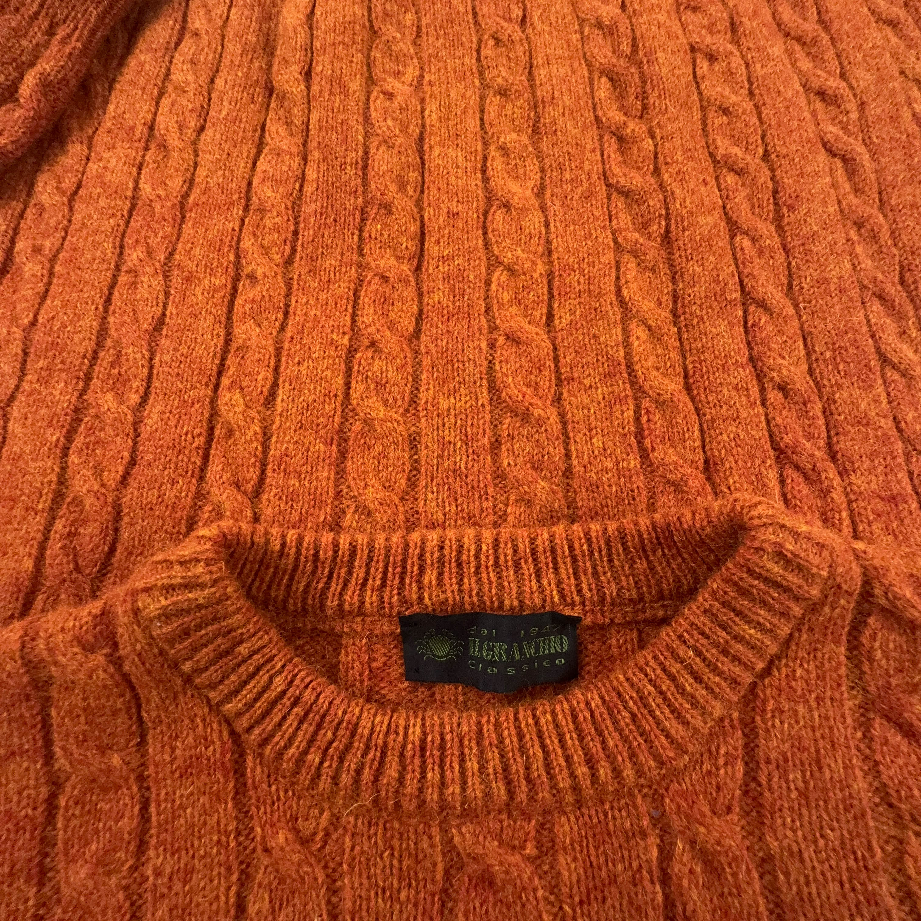 Maglione Il Granchio arancione a girocollo in lana vergine - Taglia 4 uomo