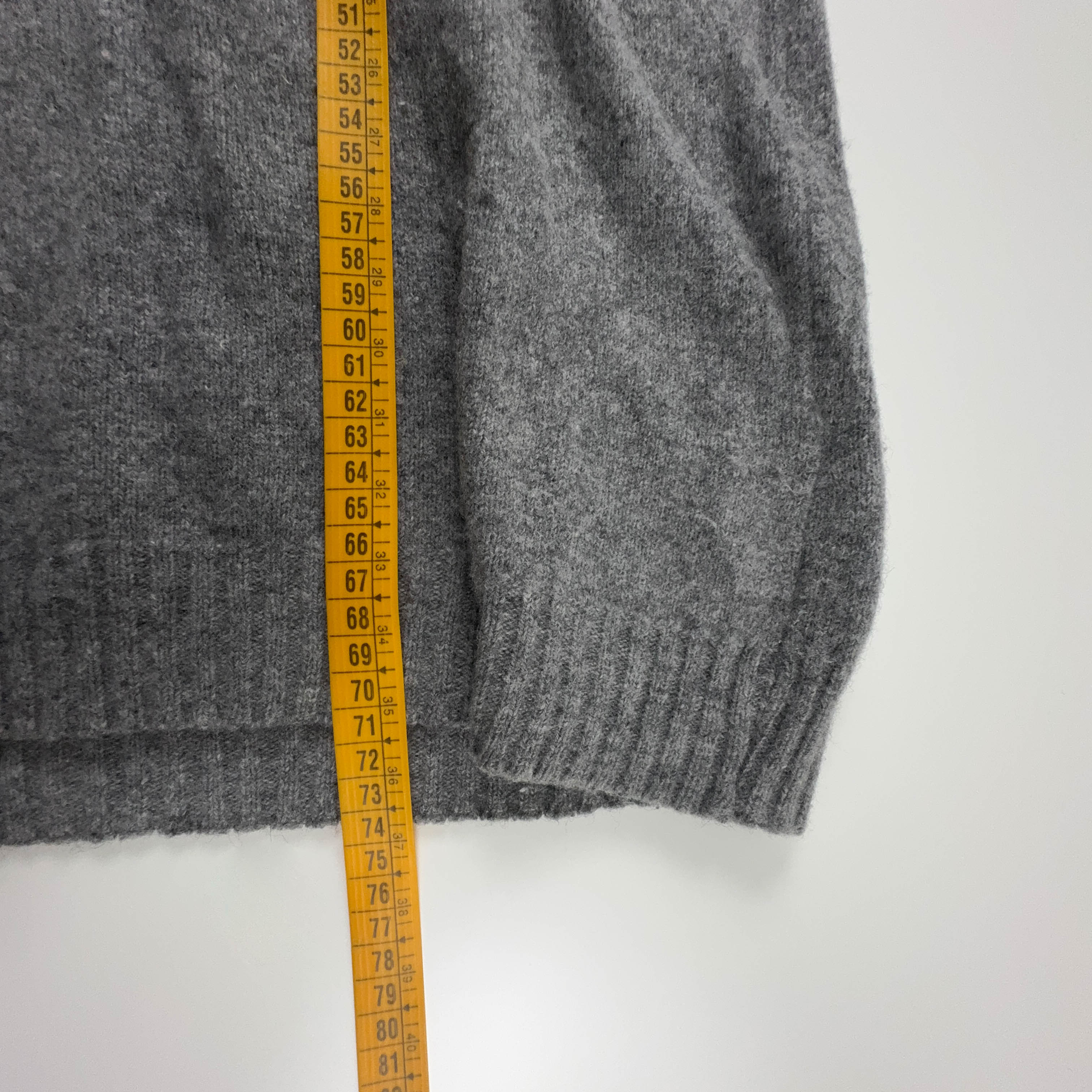 Maglione Ralph Lauren grigio a girocollo 100% lana d'agnello - Taglia XL uomo