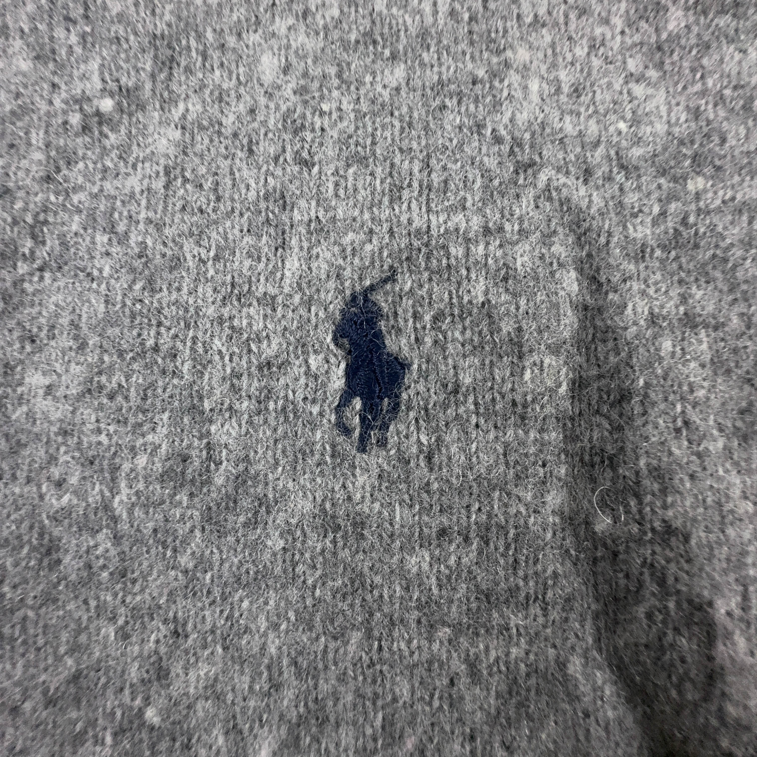 Maglione Ralph Lauren grigio a girocollo 100% lana d'agnello - Taglia XL uomo