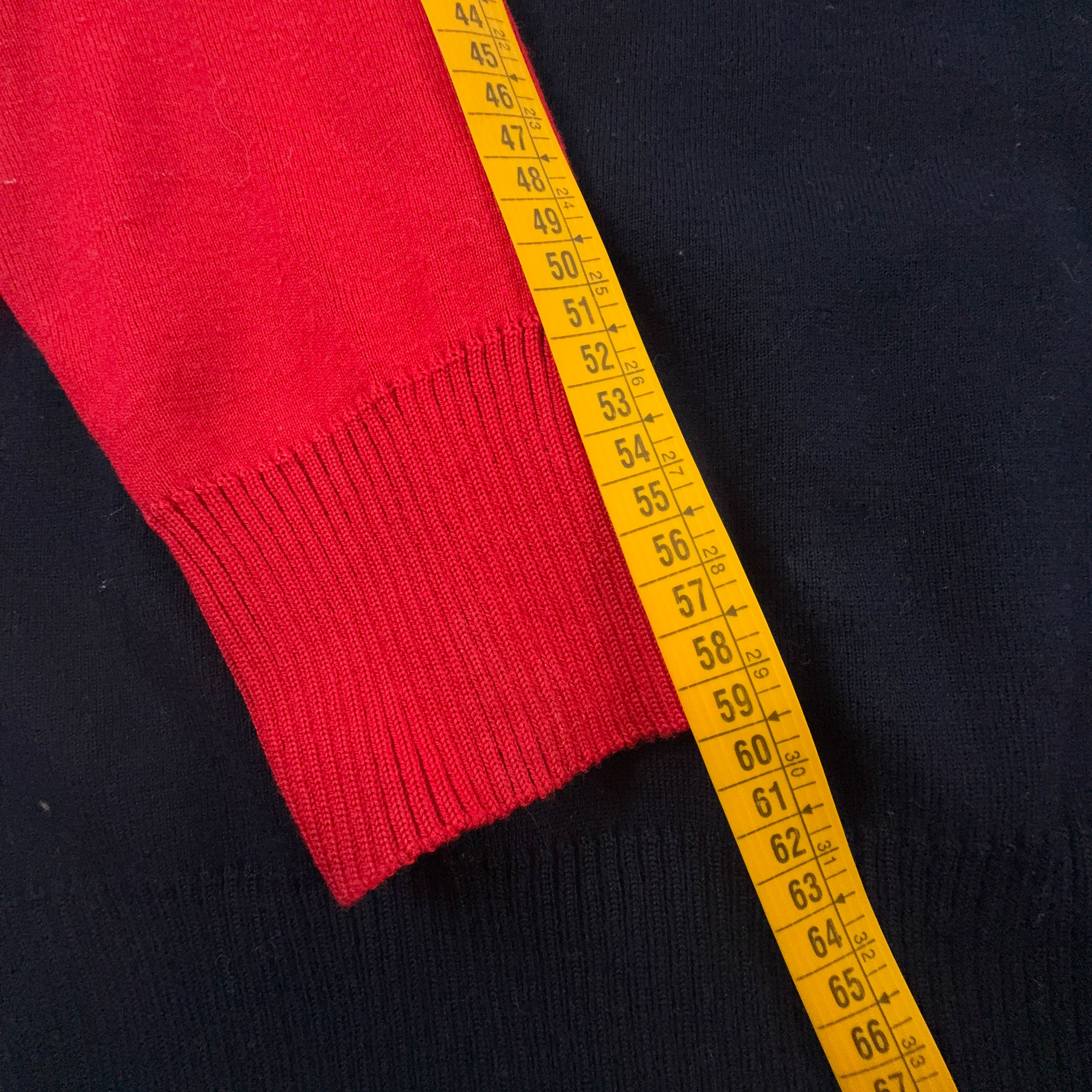 Maglione Paul & Shark Vintage rosso e blu a girocollo 60% lana - Taglia L uomo