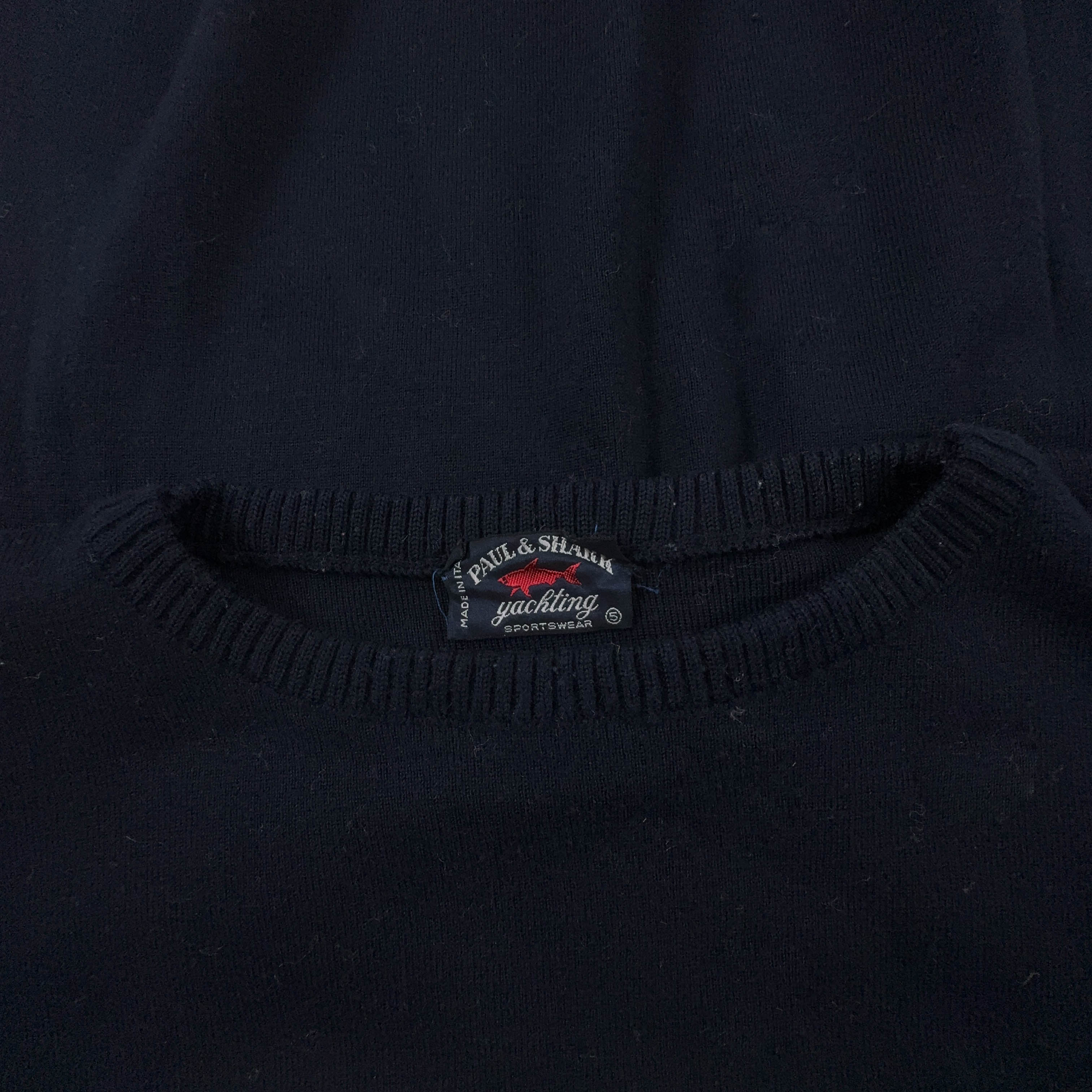 Maglione Paul & Shark Vintage rosso e blu a girocollo 60% lana - Taglia L uomo