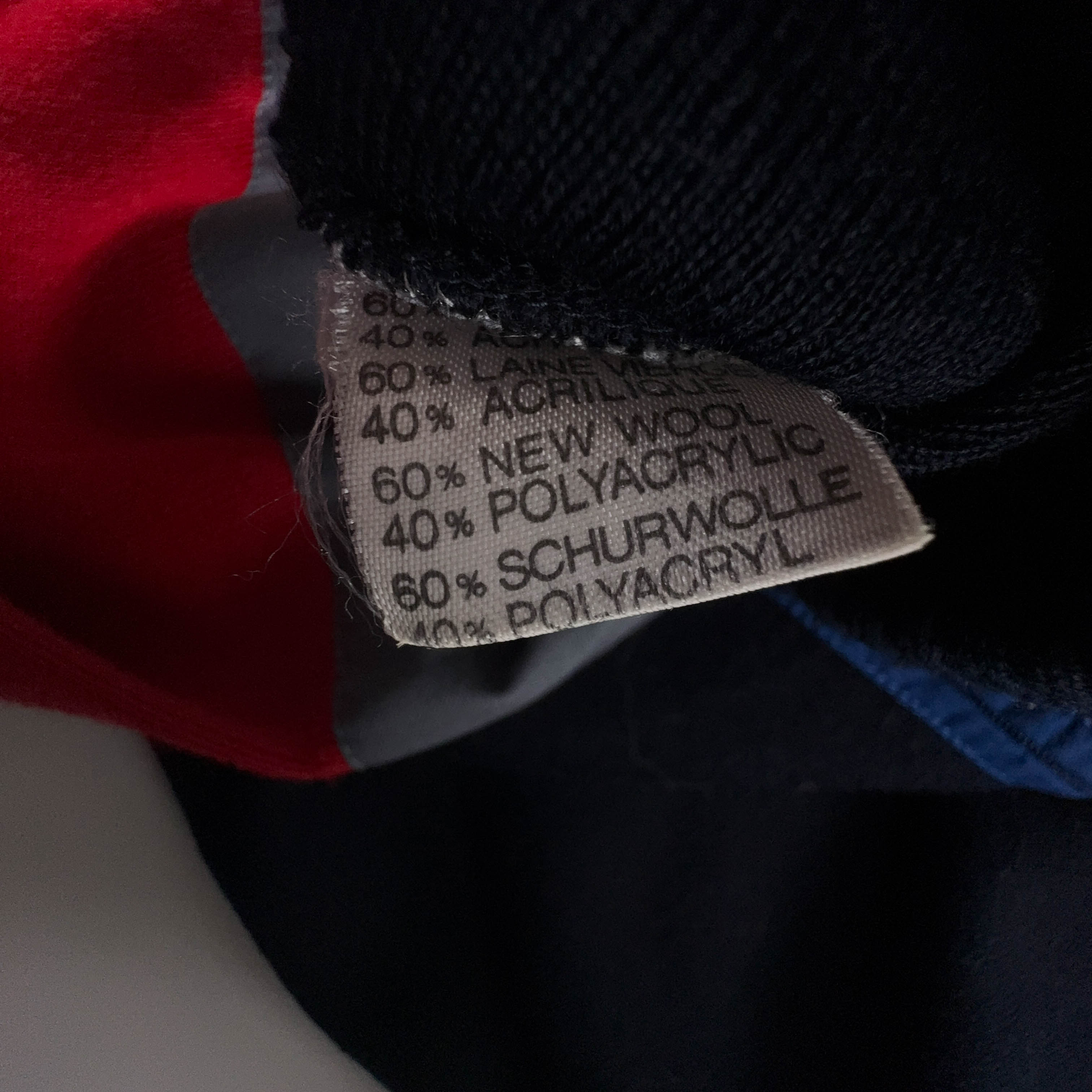 Maglione Paul & Shark Vintage rosso e blu a girocollo 60% lana - Taglia L uomo