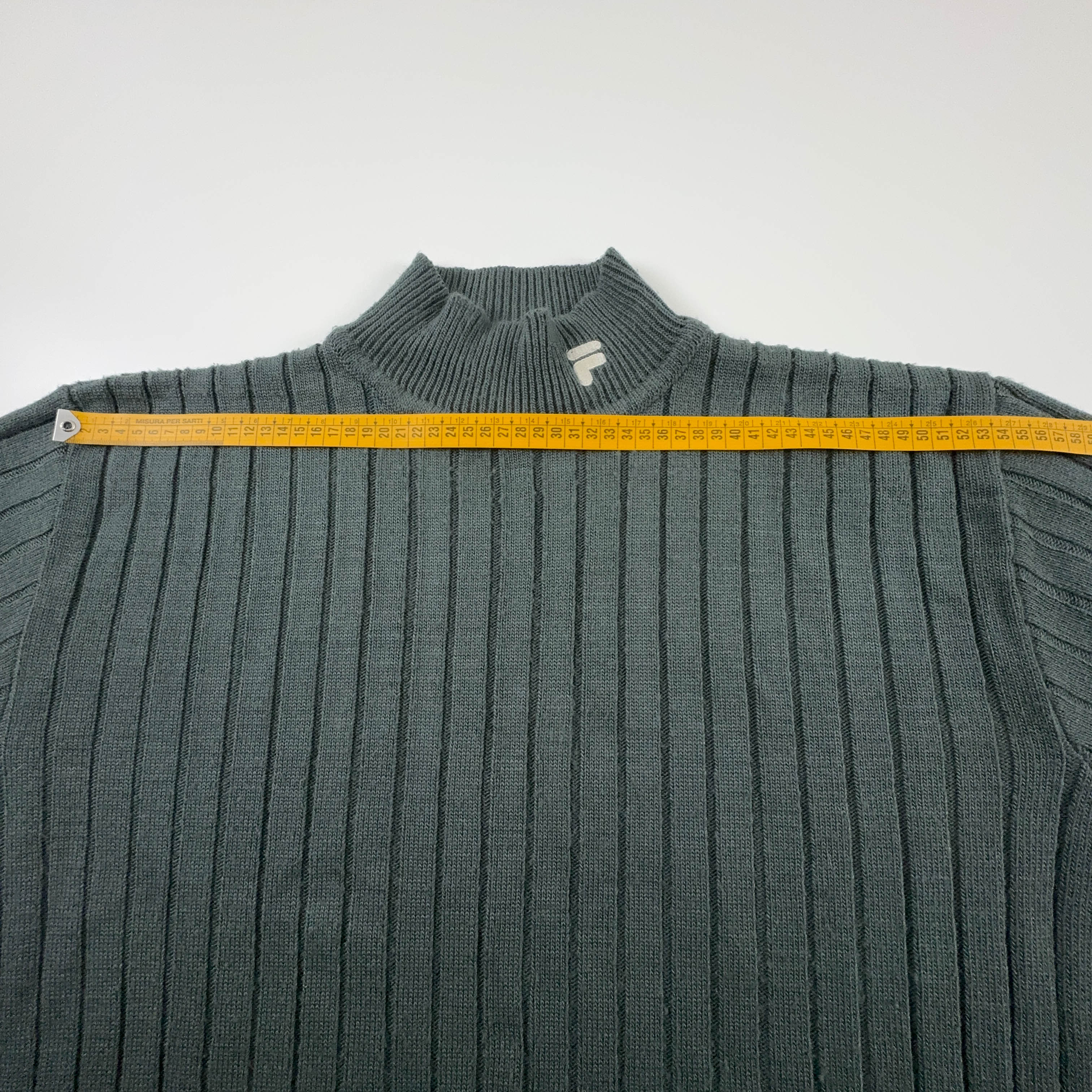 Maglione Fila grigio a girocollo con collo alto - Taglia XL uomo