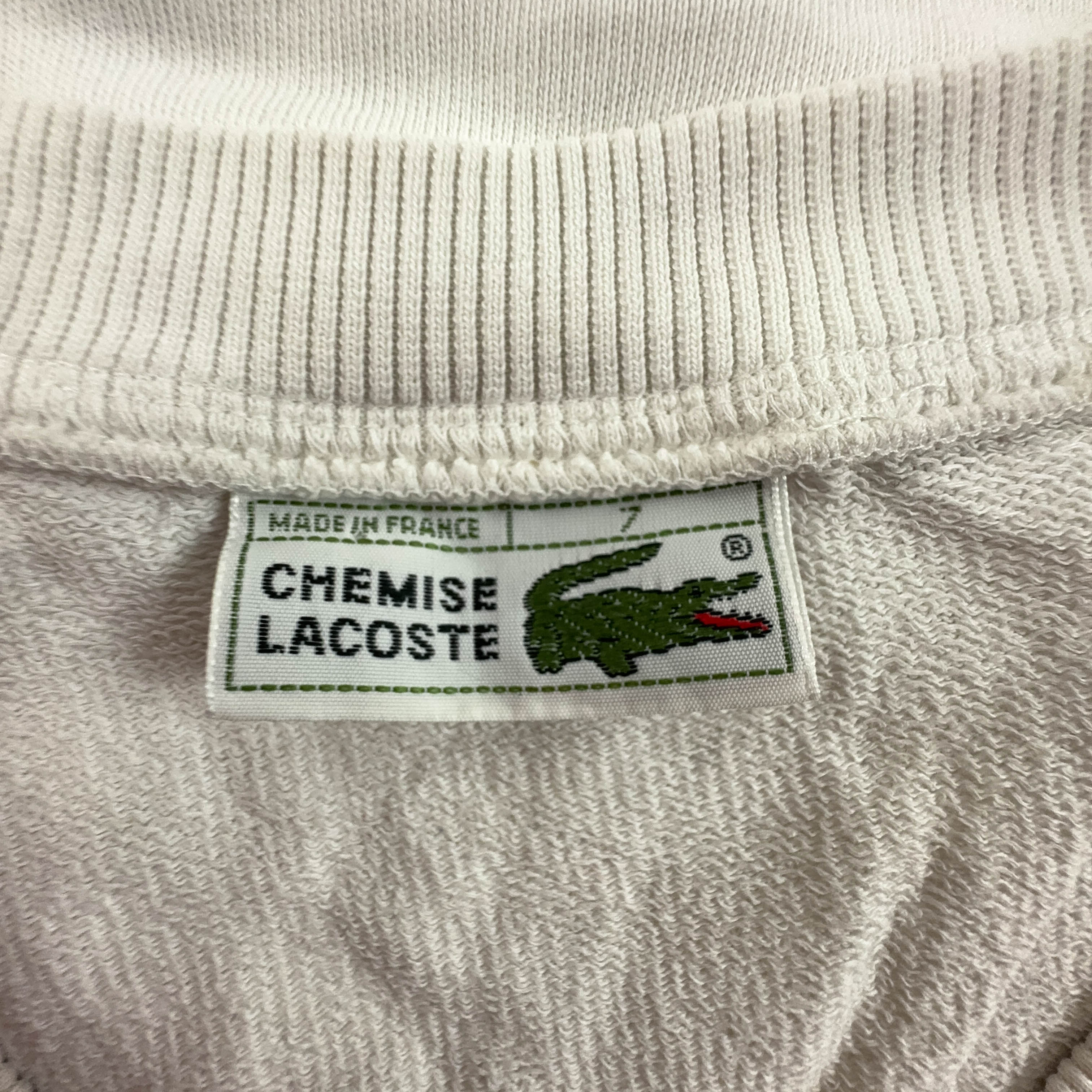 Lacoste Vintage White V-Neck Vest - Men's Size 7