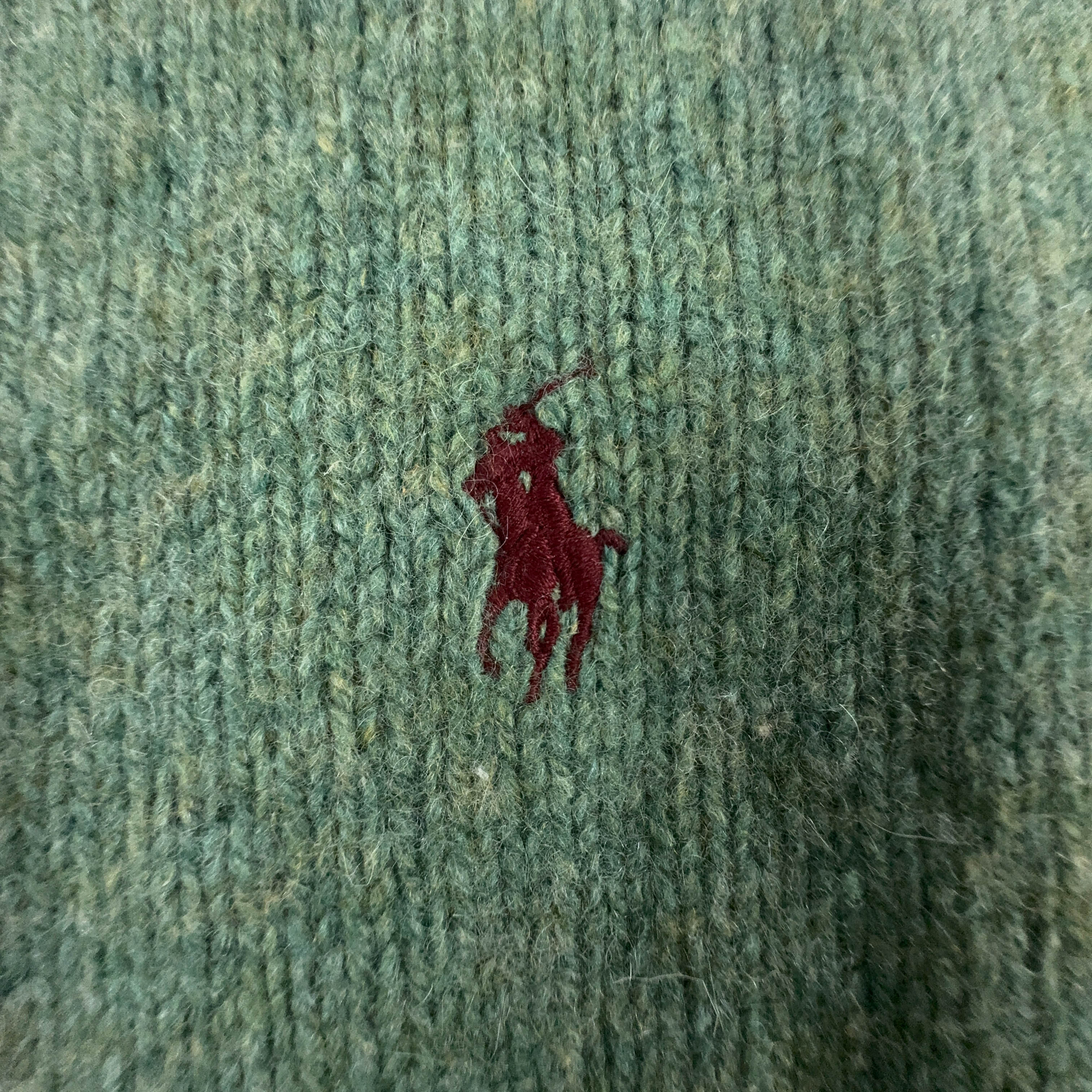 Maglione Ralph Lauren verde a girocollo 90% lana merino - Taglia L uomo