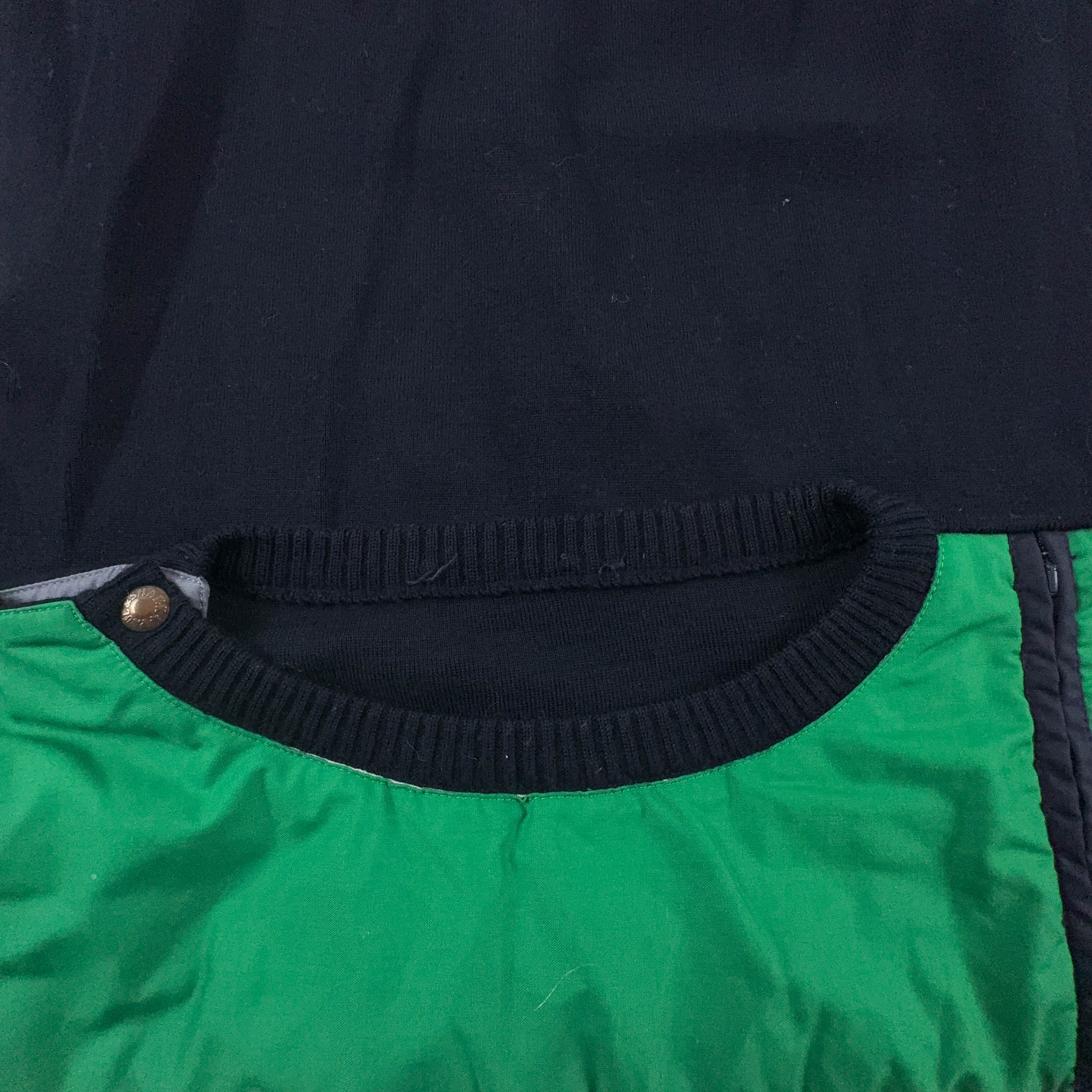 Maglione Paul & Shark Vintage verde e blu scuro a girocollo 40% lana vergine - Taglia L uomo