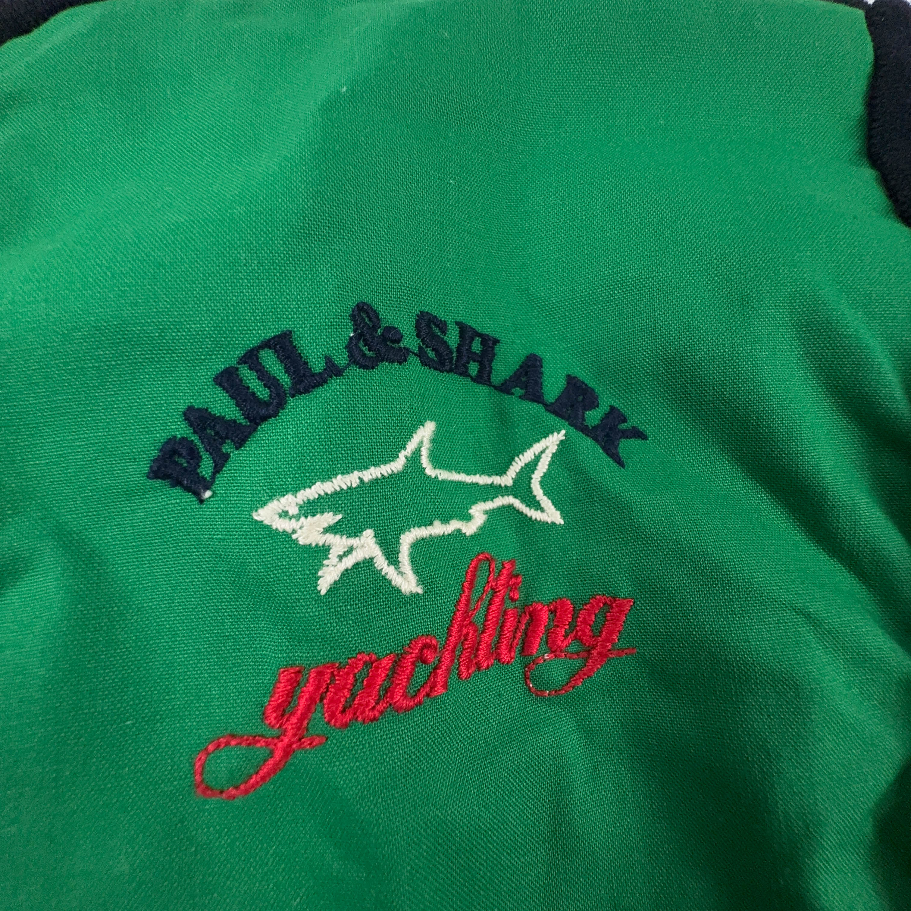 Maglione Paul & Shark Vintage verde e blu scuro a girocollo 40% lana vergine - Taglia L uomo
