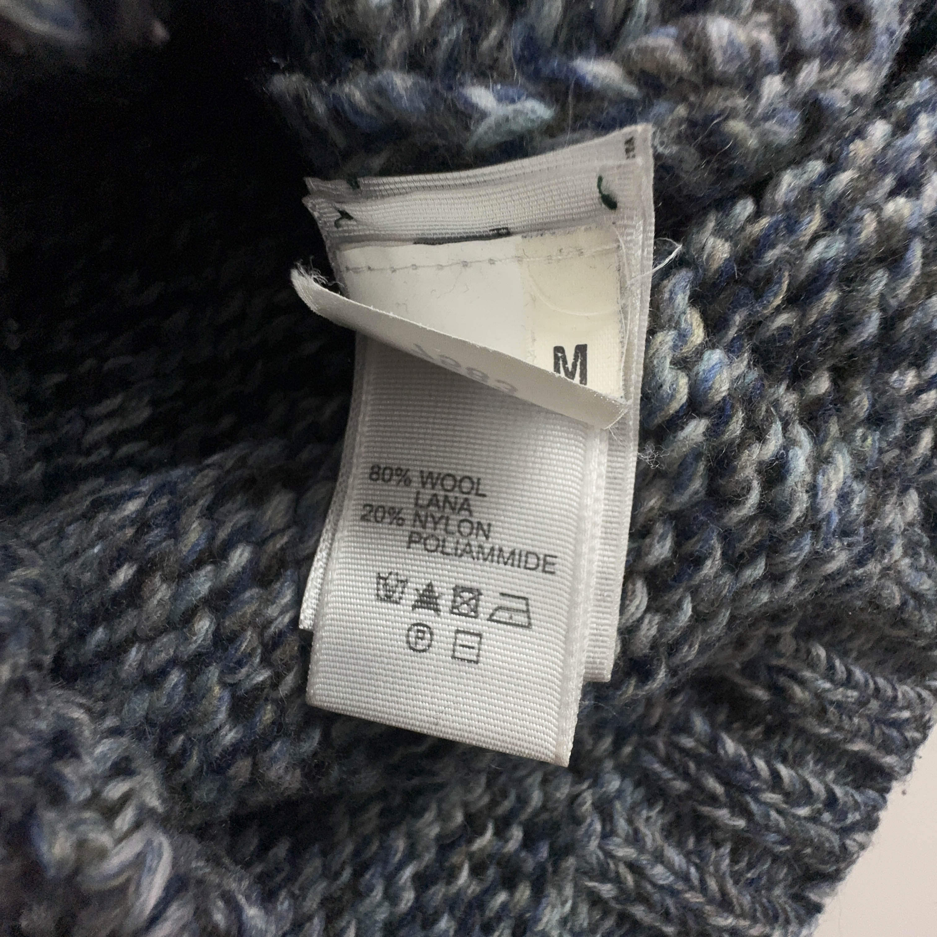 Maglione Fred Perry grigio e azzurro 90% lana - Taglia M uomo