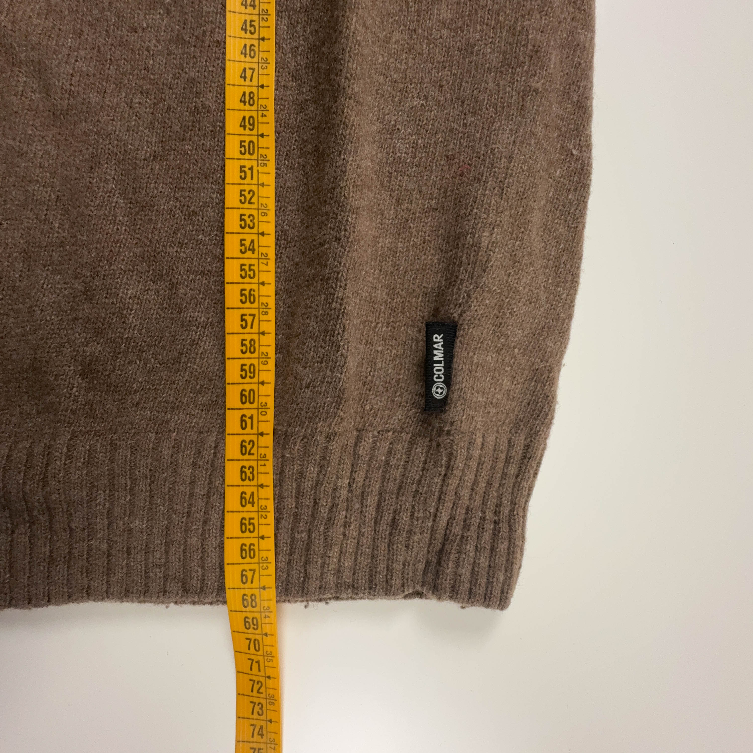 Maglione Colmar marrone e grigio a girocollo 80% lana - Taglia L/XL uomo