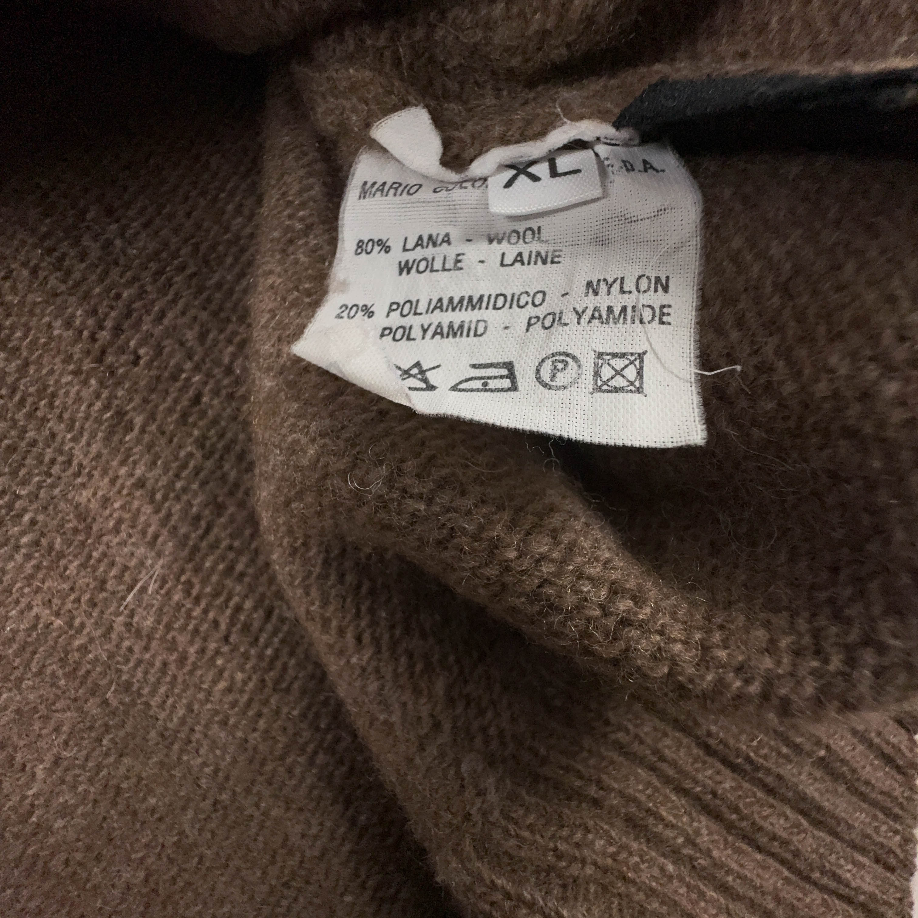Maglione Colmar marrone e grigio a girocollo 80% lana - Taglia L/XL uomo