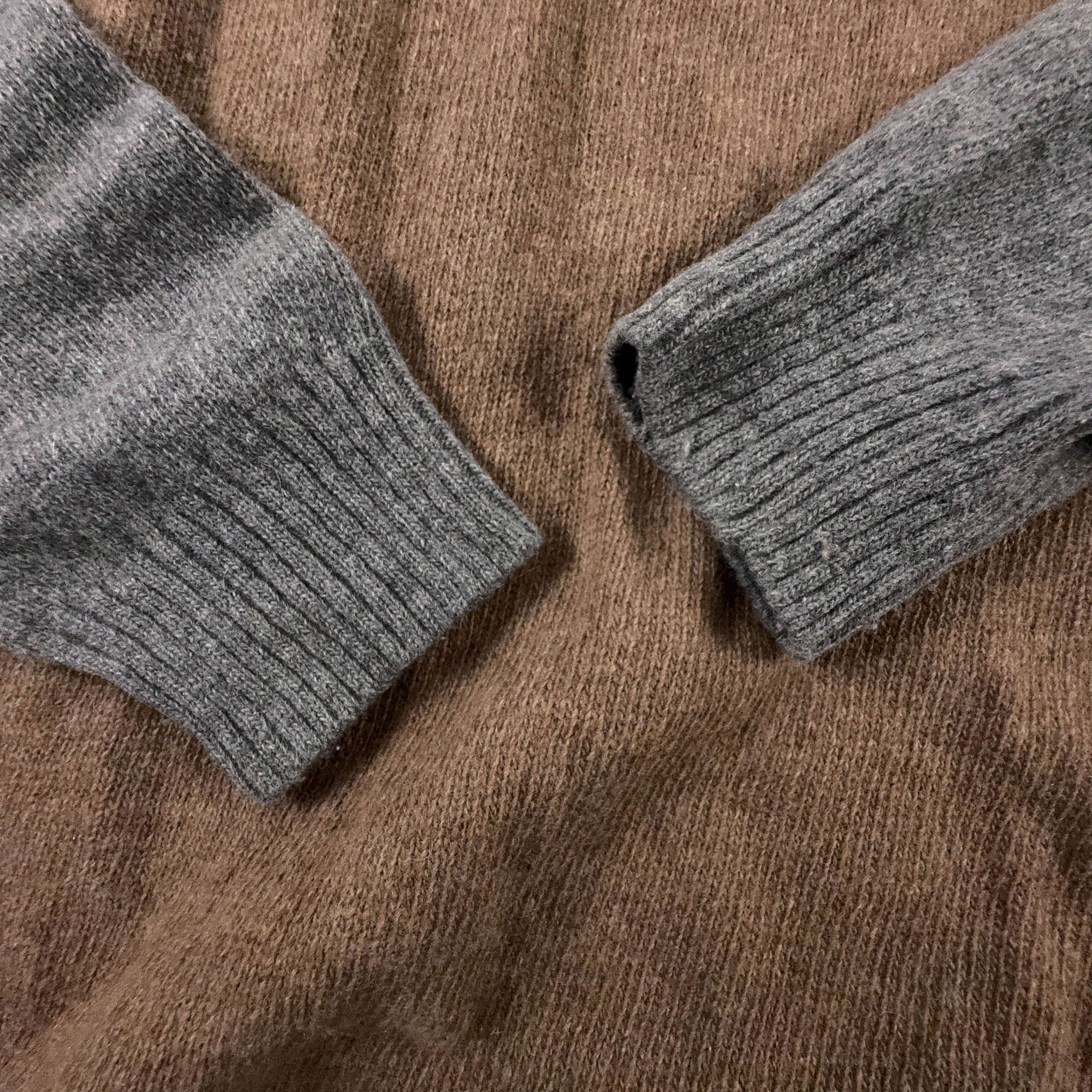 Maglione Colmar marrone e grigio a girocollo 80% lana - Taglia L/XL uomo