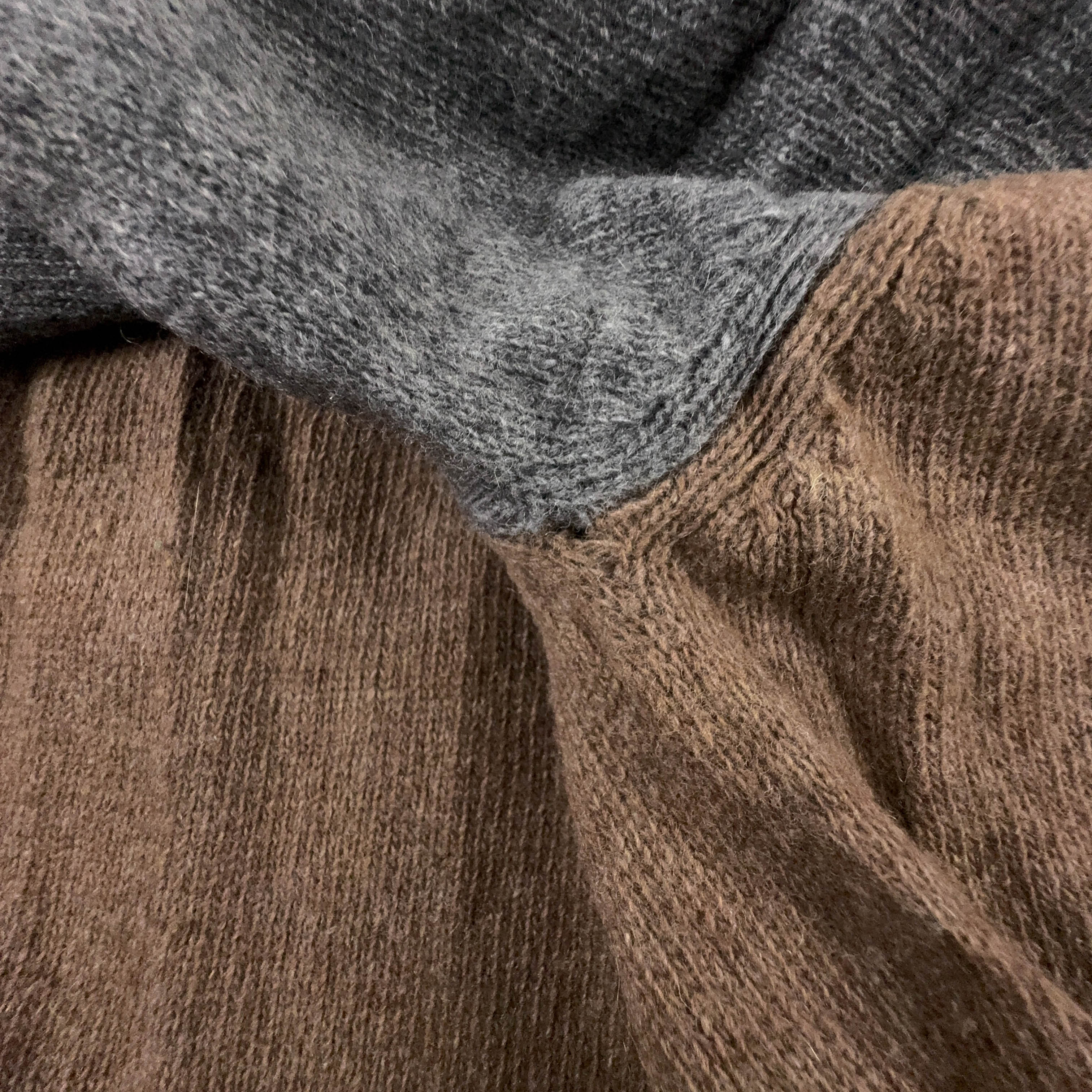 Maglione Colmar marrone e grigio a girocollo 80% lana - Taglia L/XL uomo