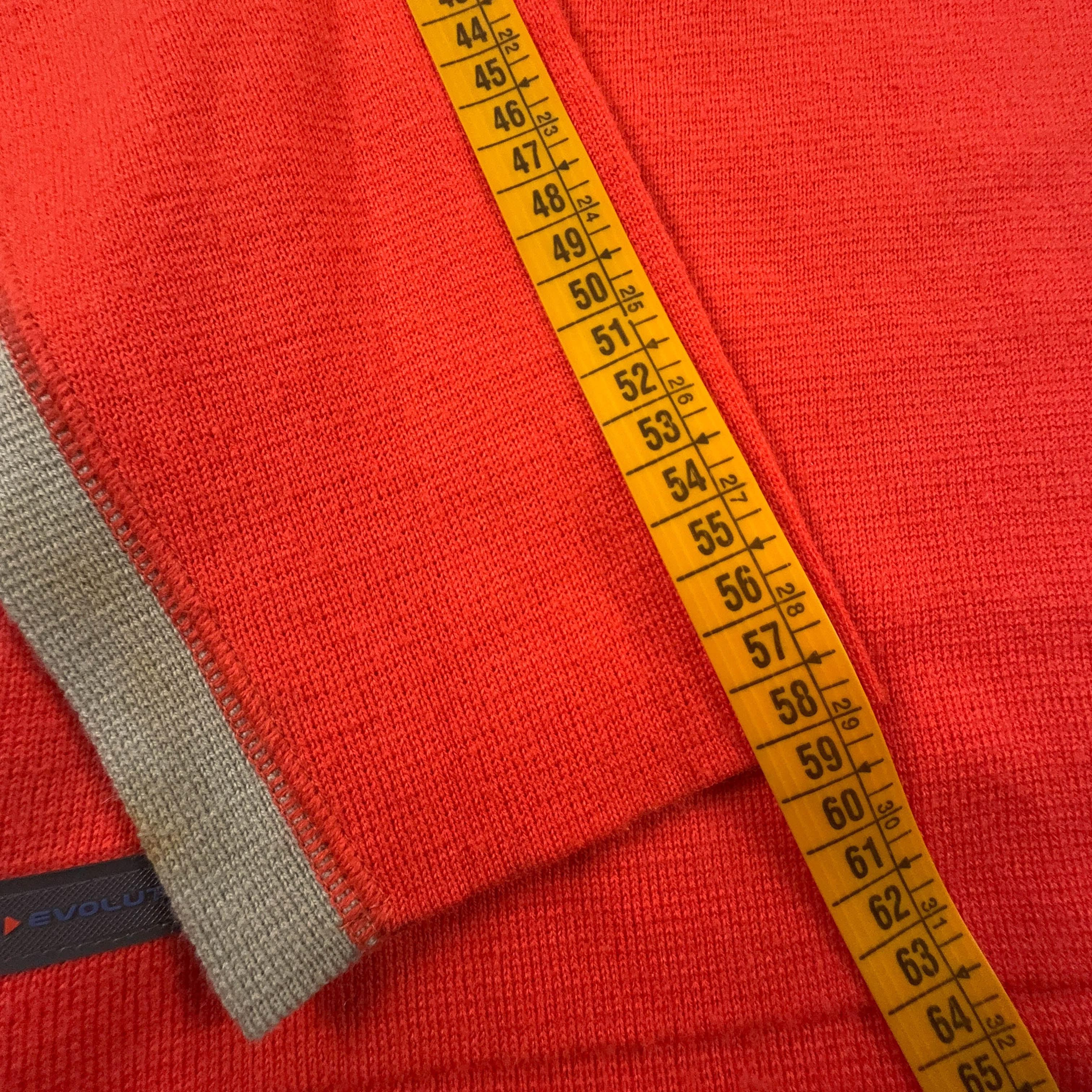 Maglione Fila arancione/rosso a girocollo con zip laterale 50% cotone - Taglia M 50 uomo