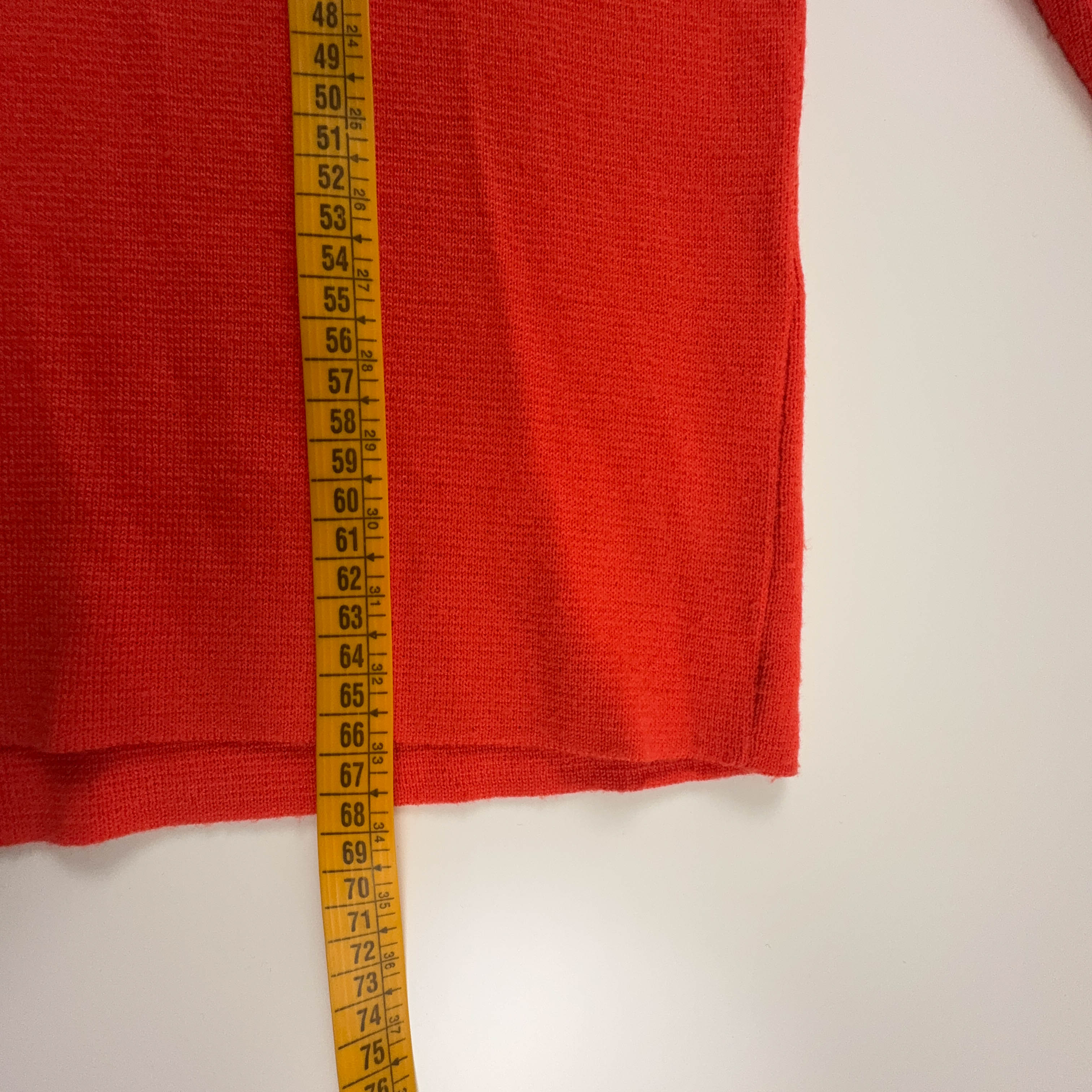 Maglione Fila arancione/rosso a girocollo con zip laterale 50% cotone - Taglia M 50 uomo