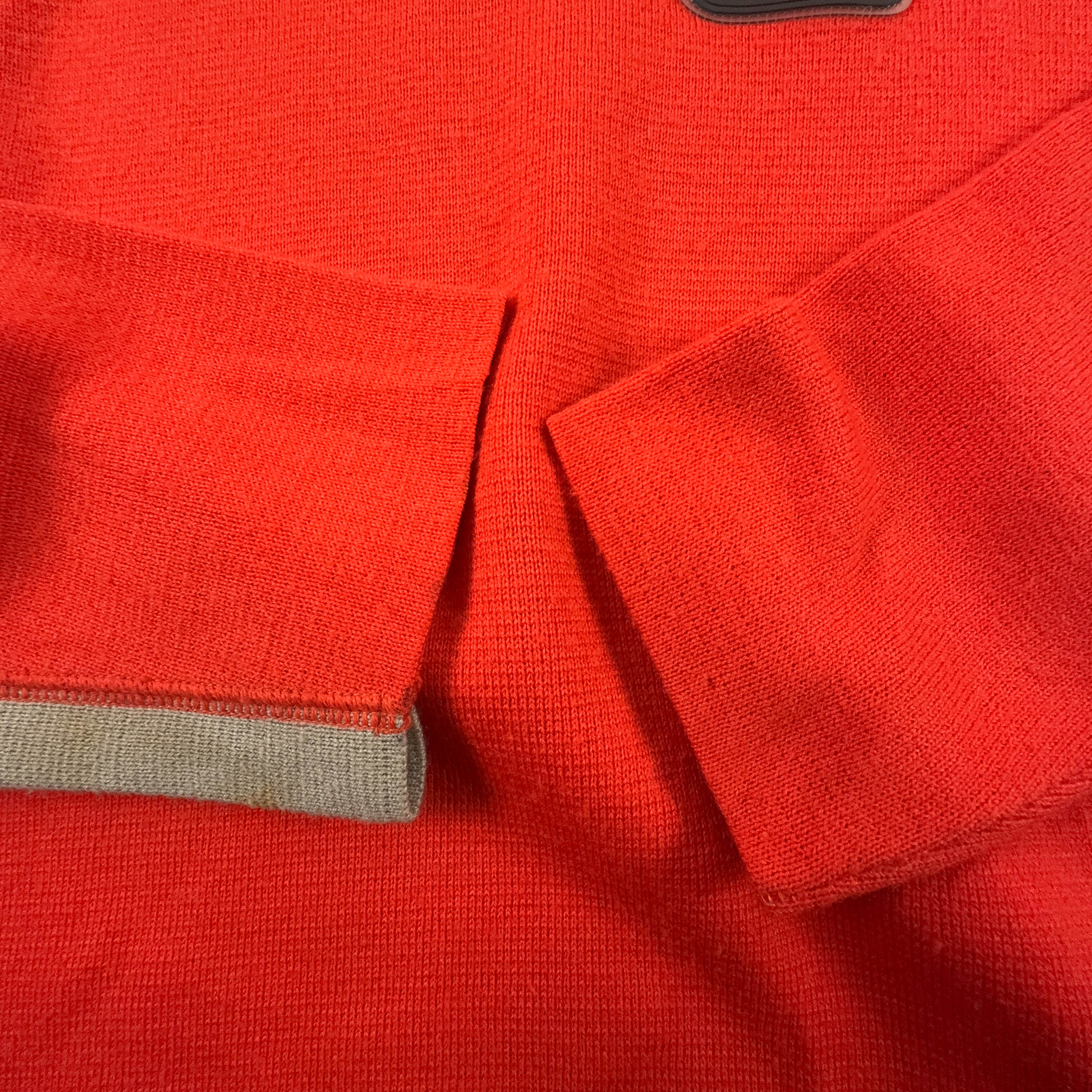 Maglione Fila arancione/rosso a girocollo con zip laterale 50% cotone - Taglia M 50 uomo
