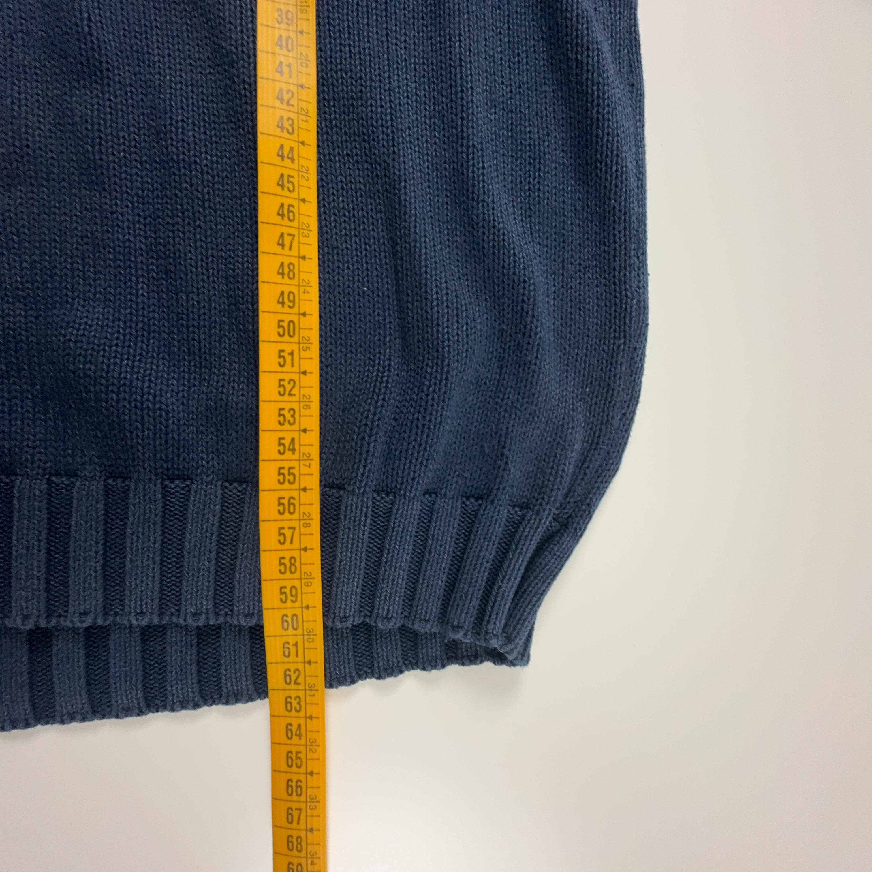 Maglione Napapijri blu scuro quarter zip in cotone - Taglia M uomo