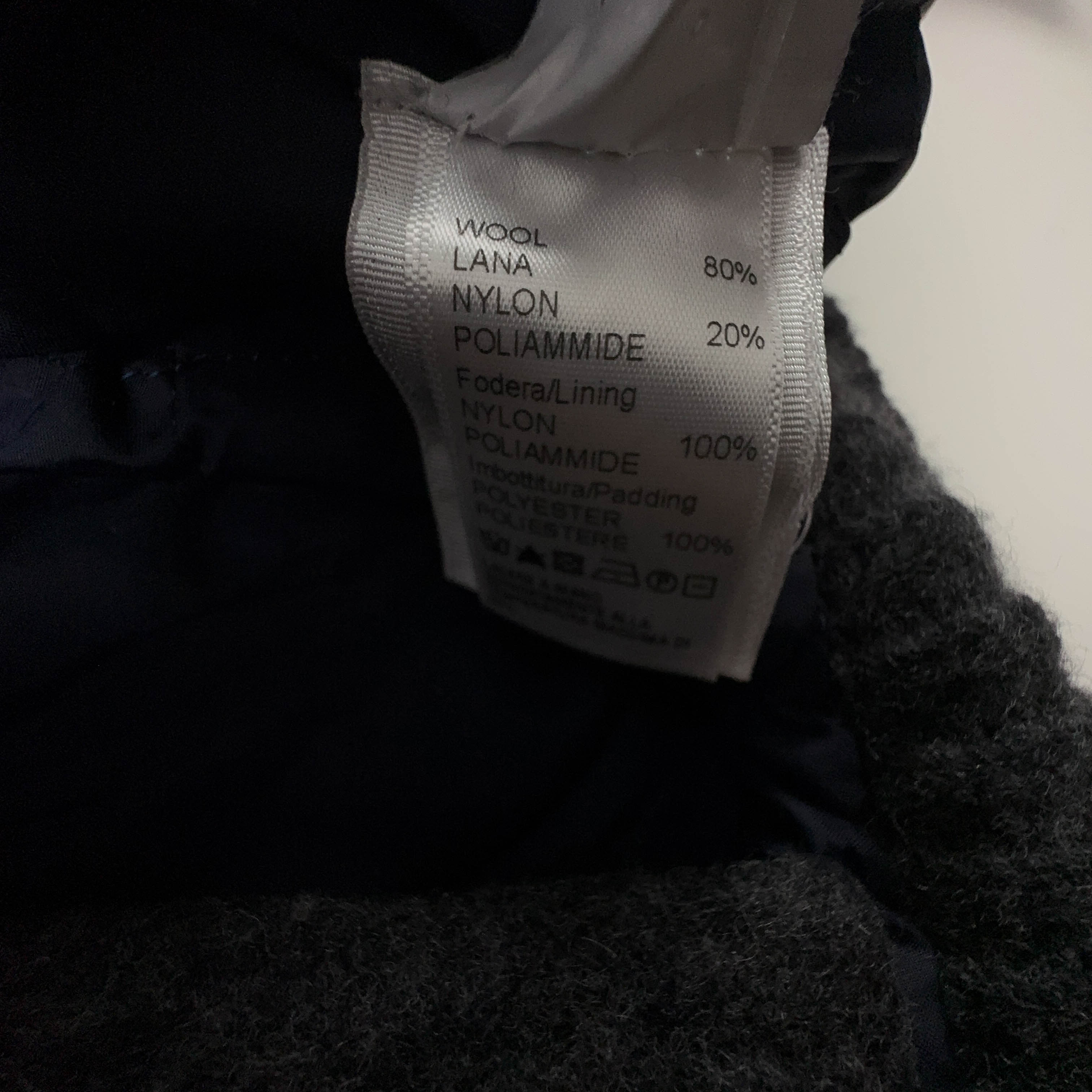 Maglione Fred Perry grigio foderato con bottoni 80% lana - Taglia L uomo