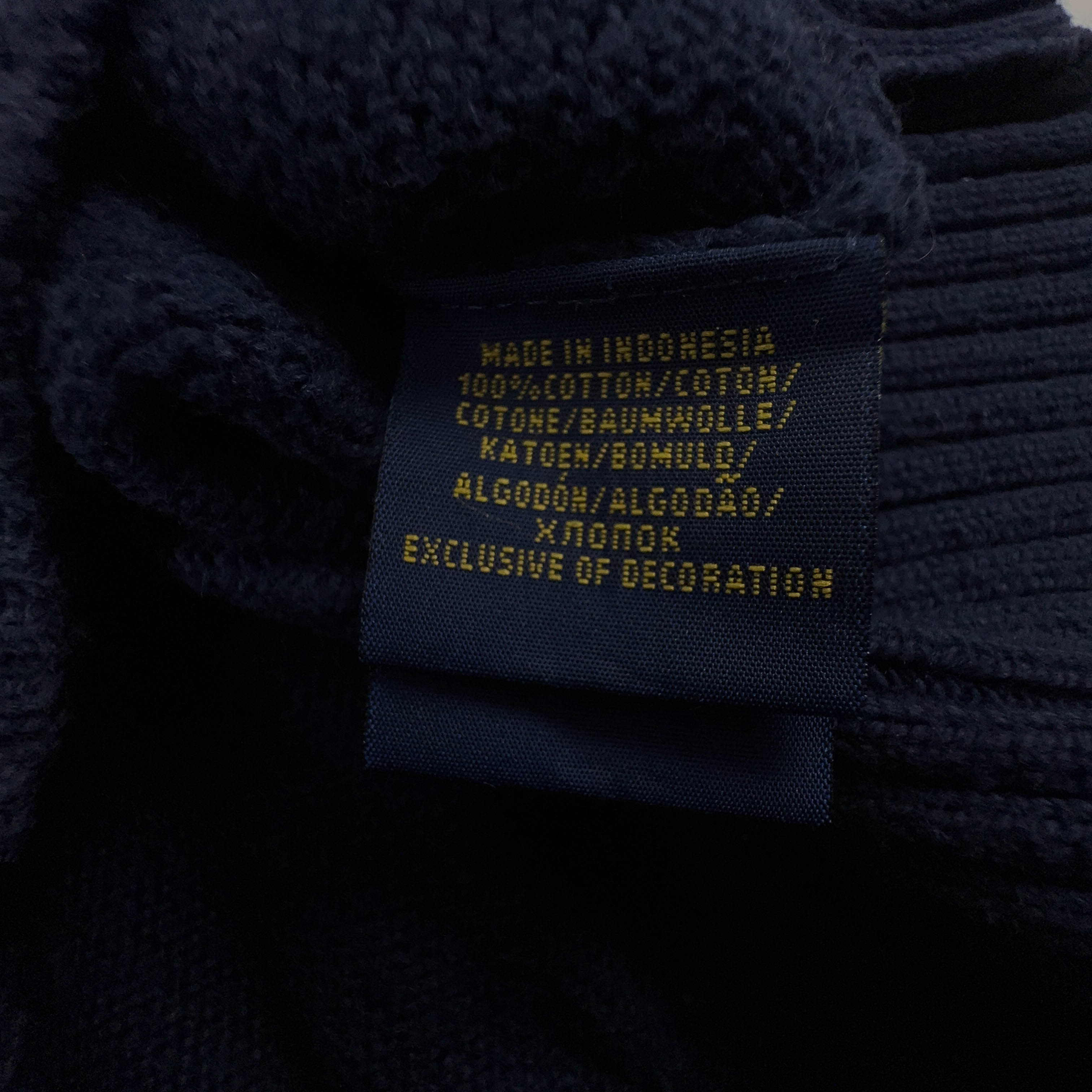 Maglione leggero Ralph Lauren blu scuro a girocollo in cotone - Taglia S/M uomo