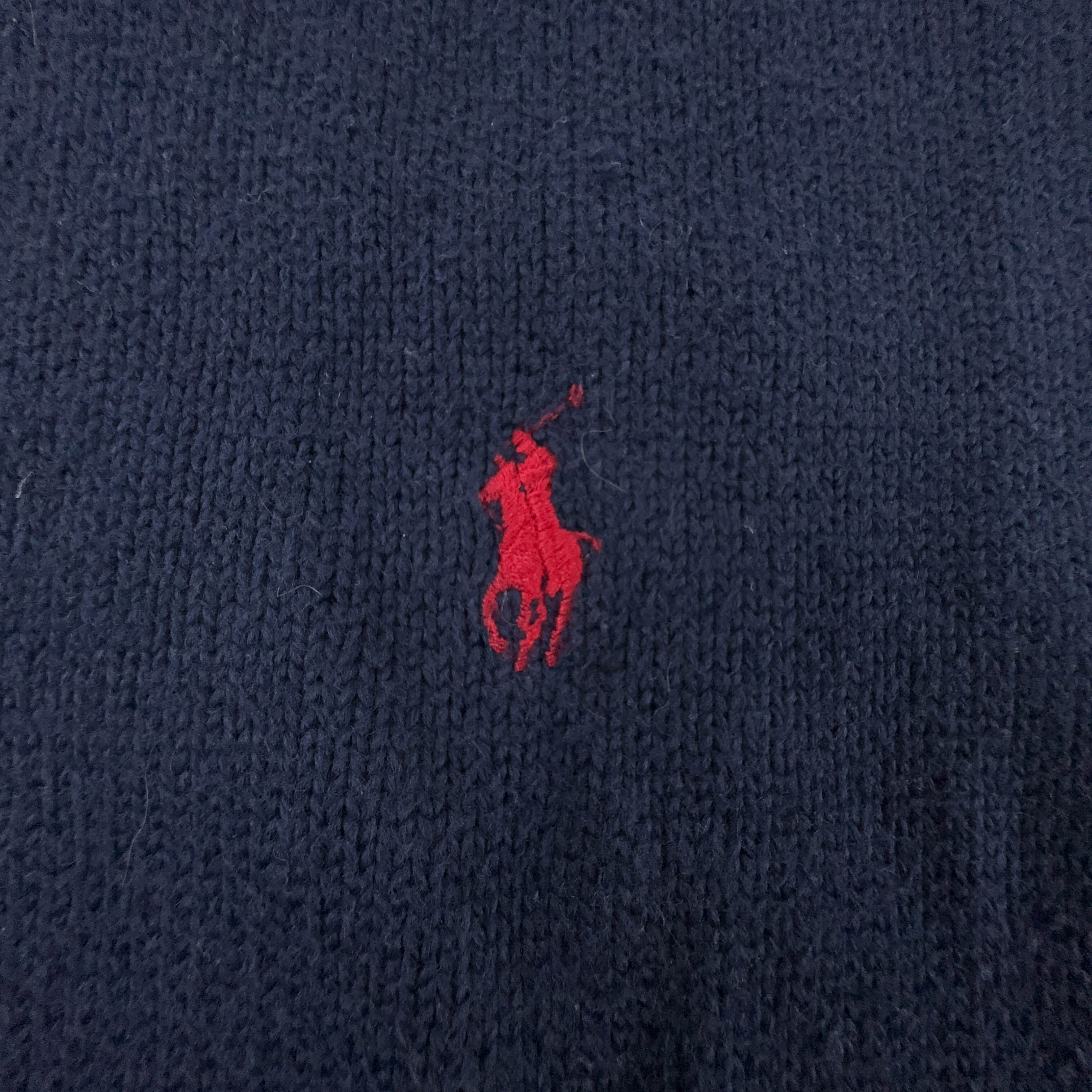 Maglione leggero Ralph Lauren blu scuro a girocollo in cotone - Taglia S/M uomo