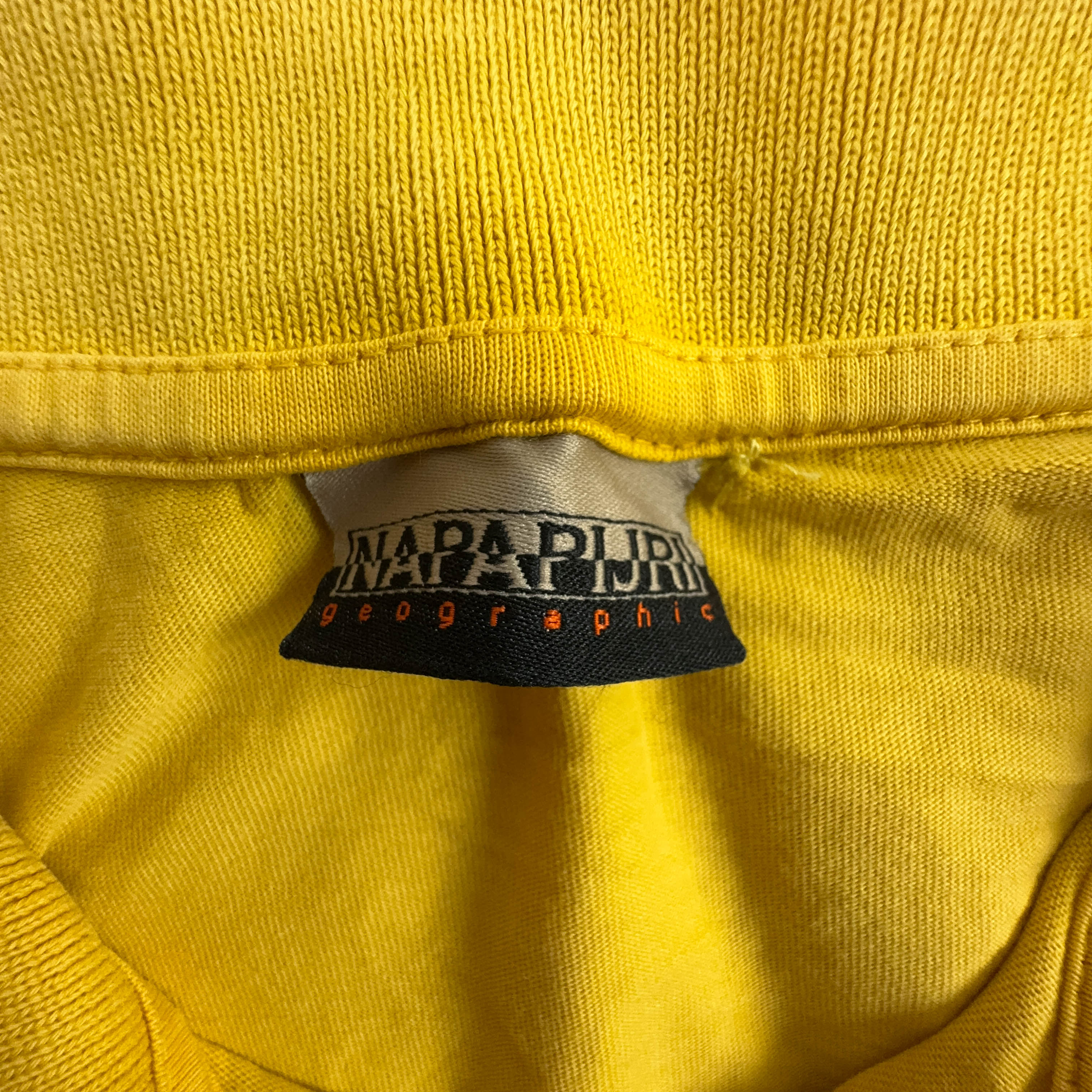 Napapijri Yellow Polo Shirt with Embroidered Logo Solid Color - Size L Men