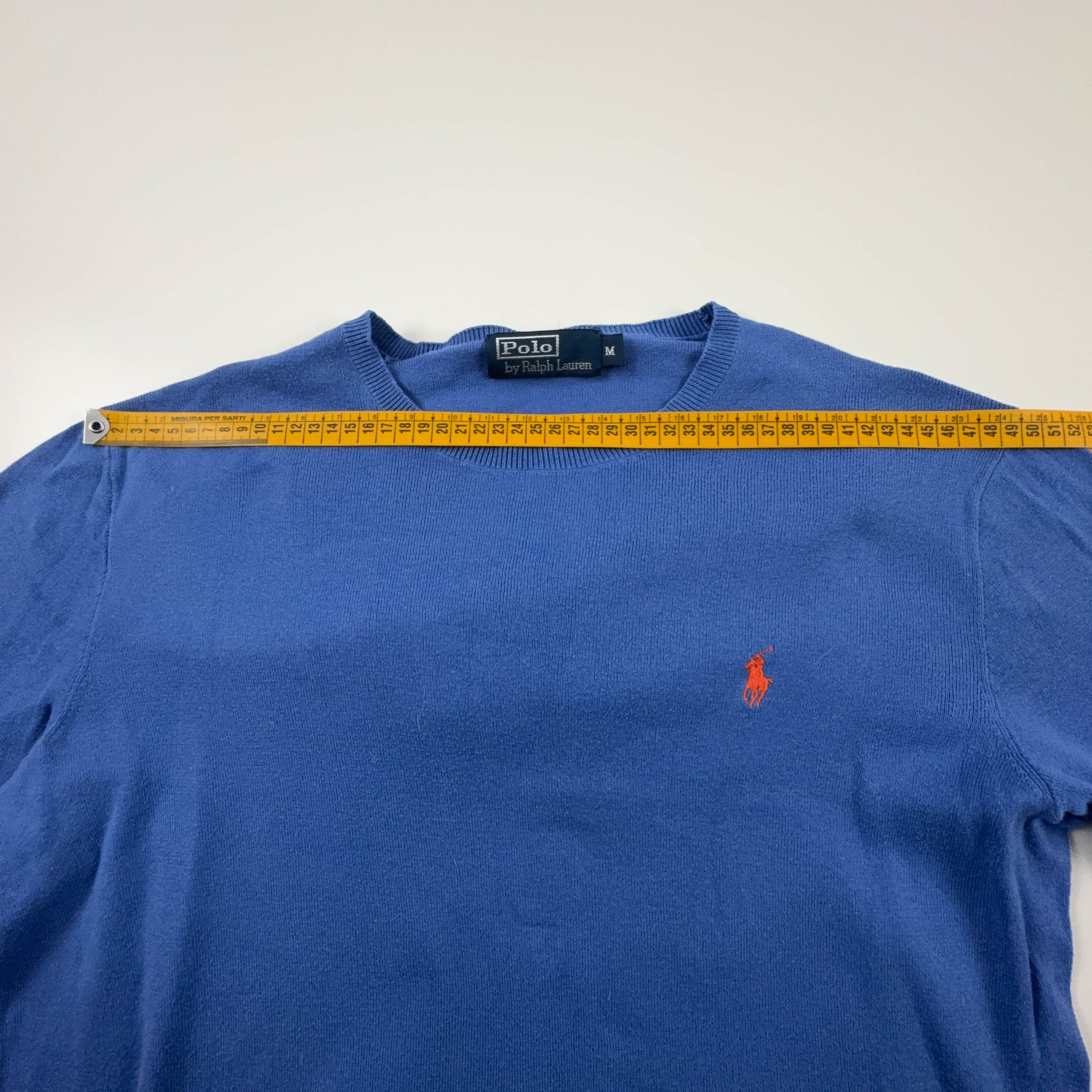 Maglione leggero Ralph Lauren azzurro a girocollo - Taglia M uomo