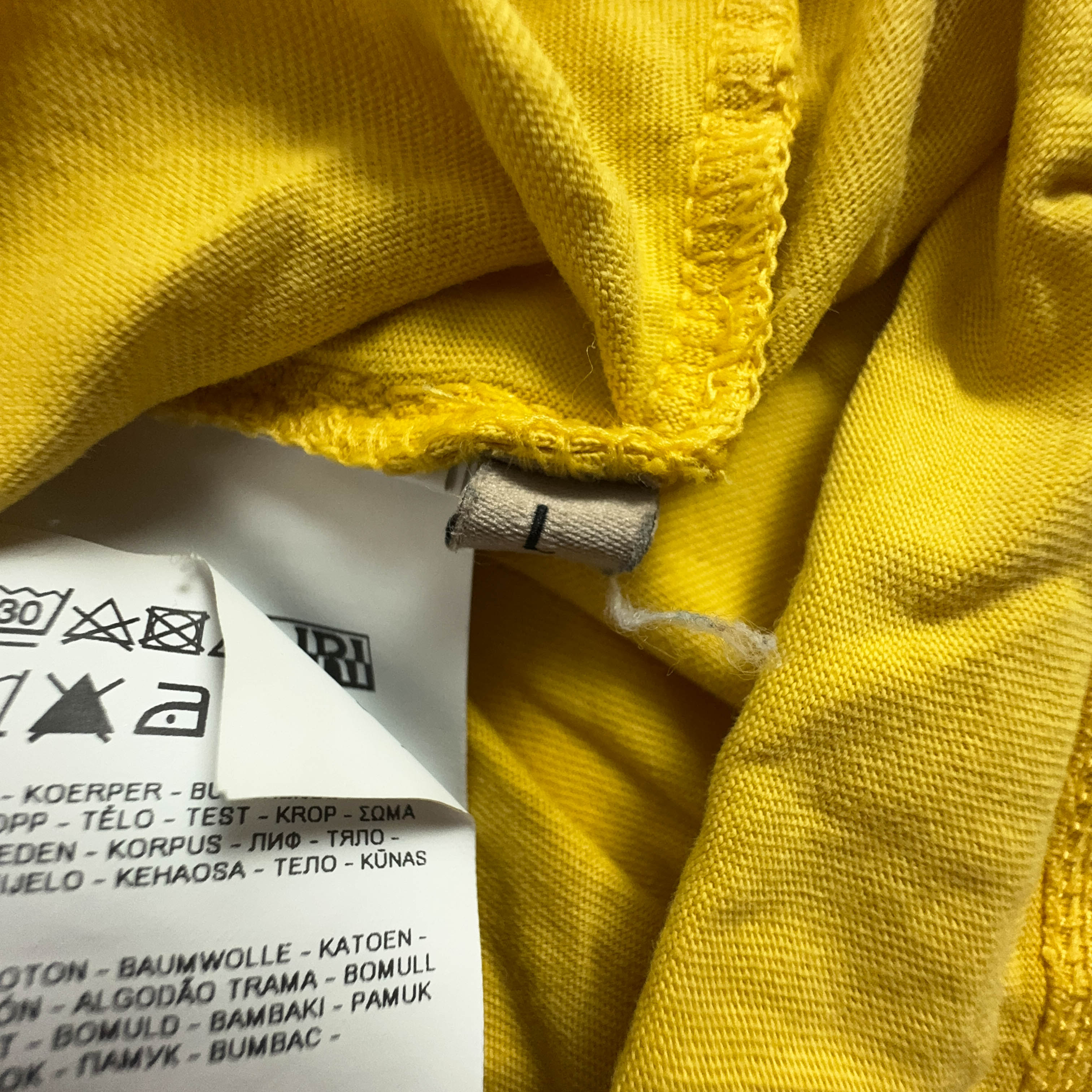 Napapijri Yellow Polo Shirt with Embroidered Logo Solid Color - Size L Men