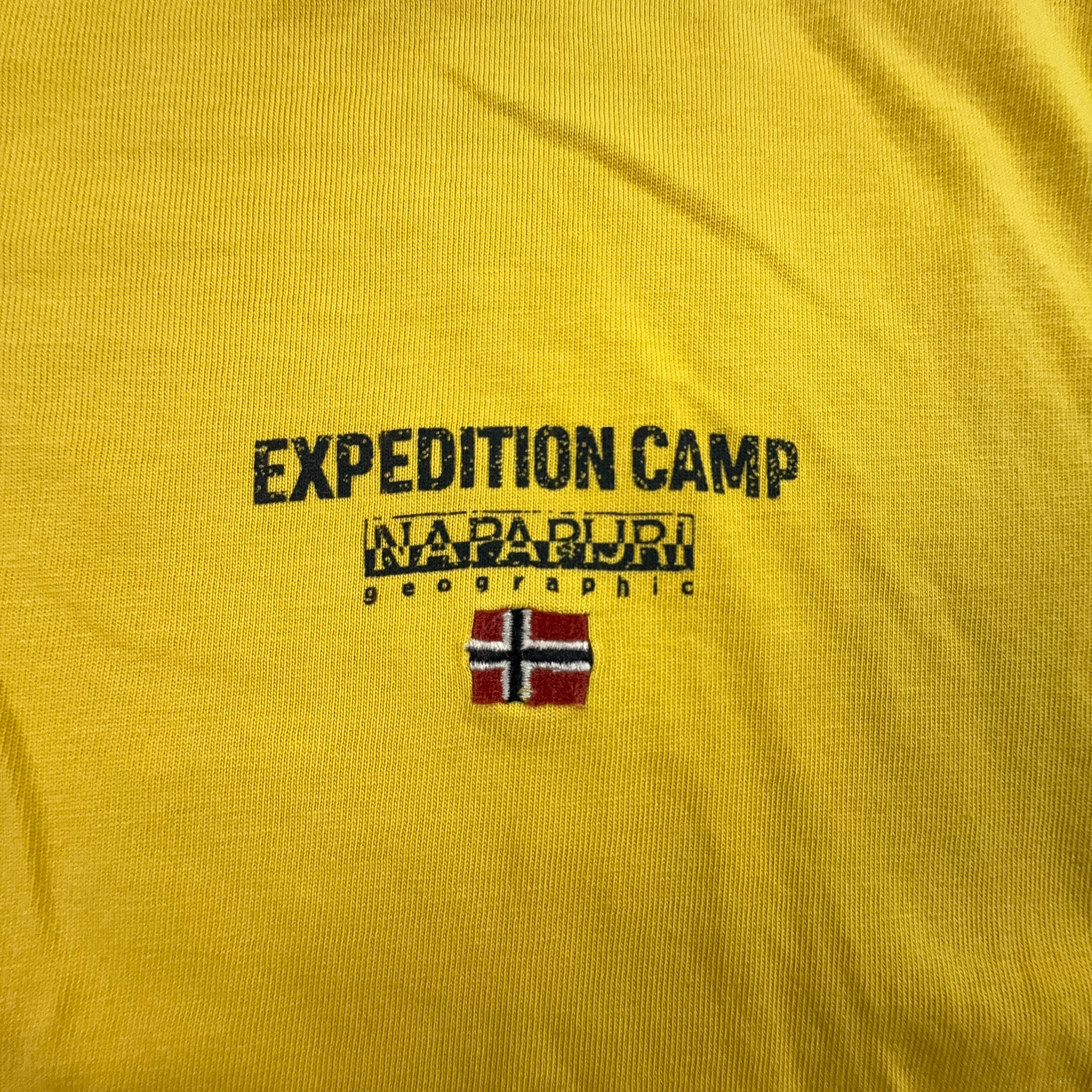 Napapijri Yellow Polo Shirt with Embroidered Logo Solid Color - Size L Men